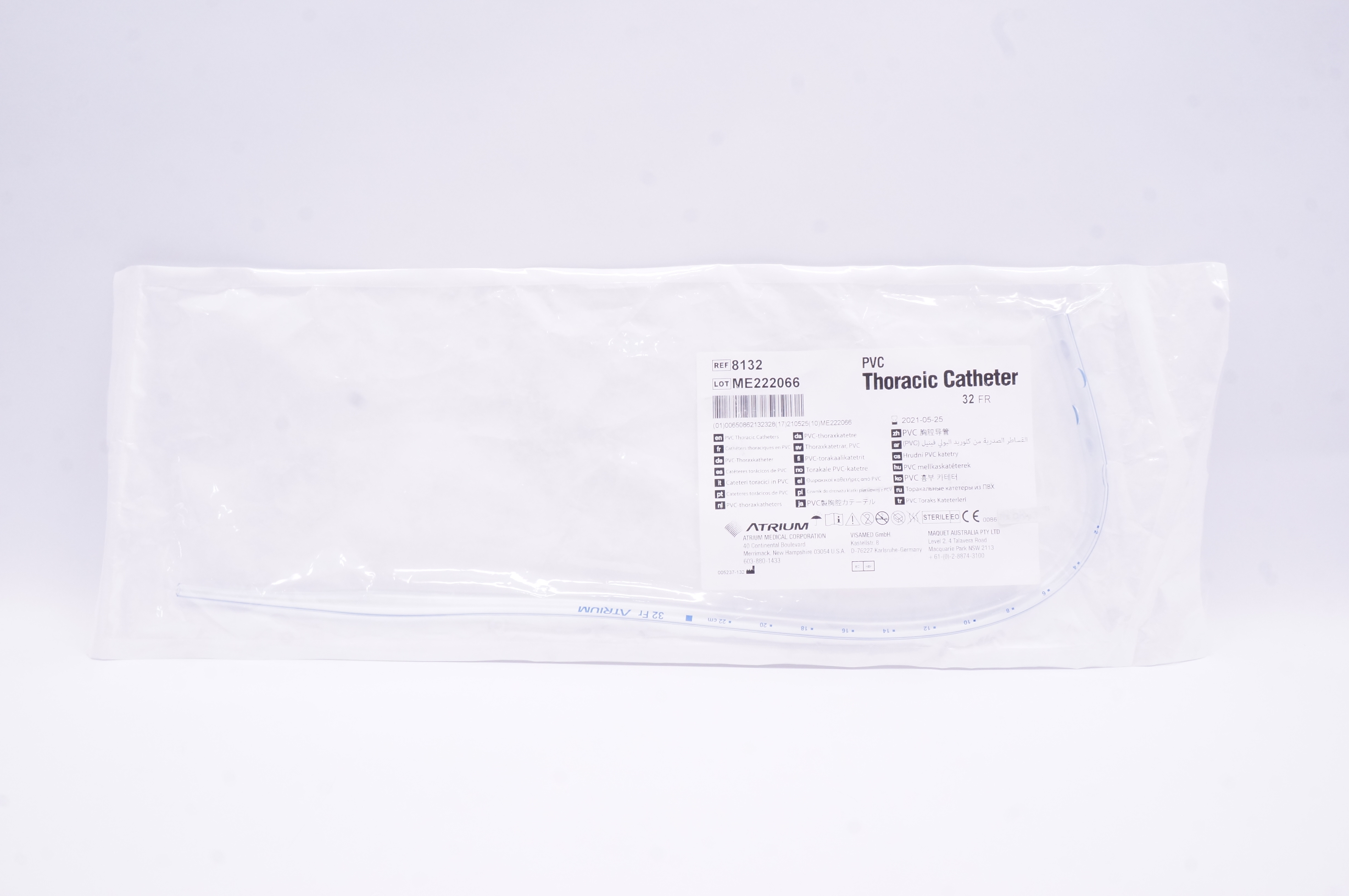 Atrium 8132 PVC Thoracic Cath. 32FR (x)