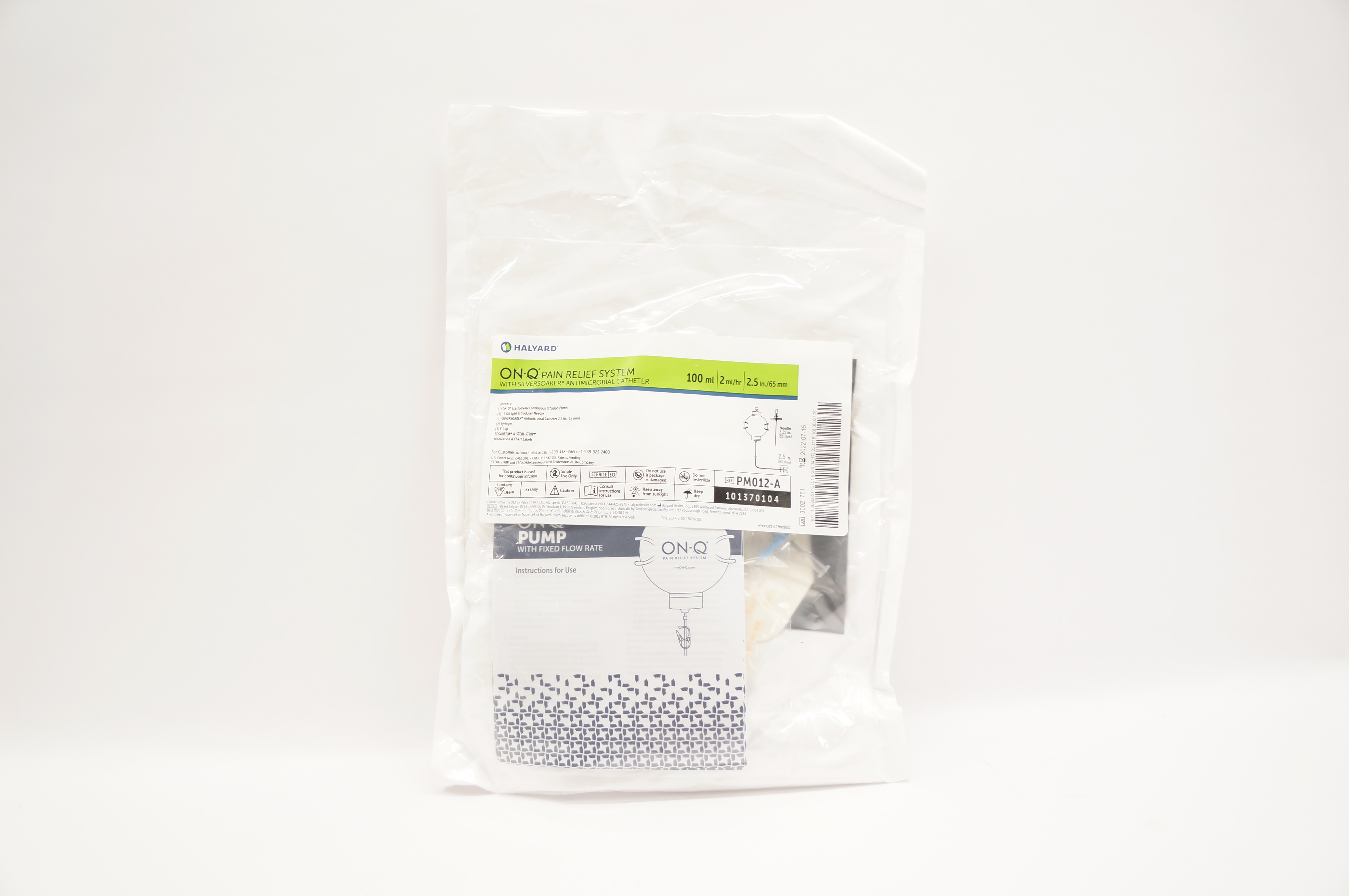 Halyard PM012-A On-Q Pain Relief System with Cath 100ml Ndle 3.25in. 2.5in. (x)
