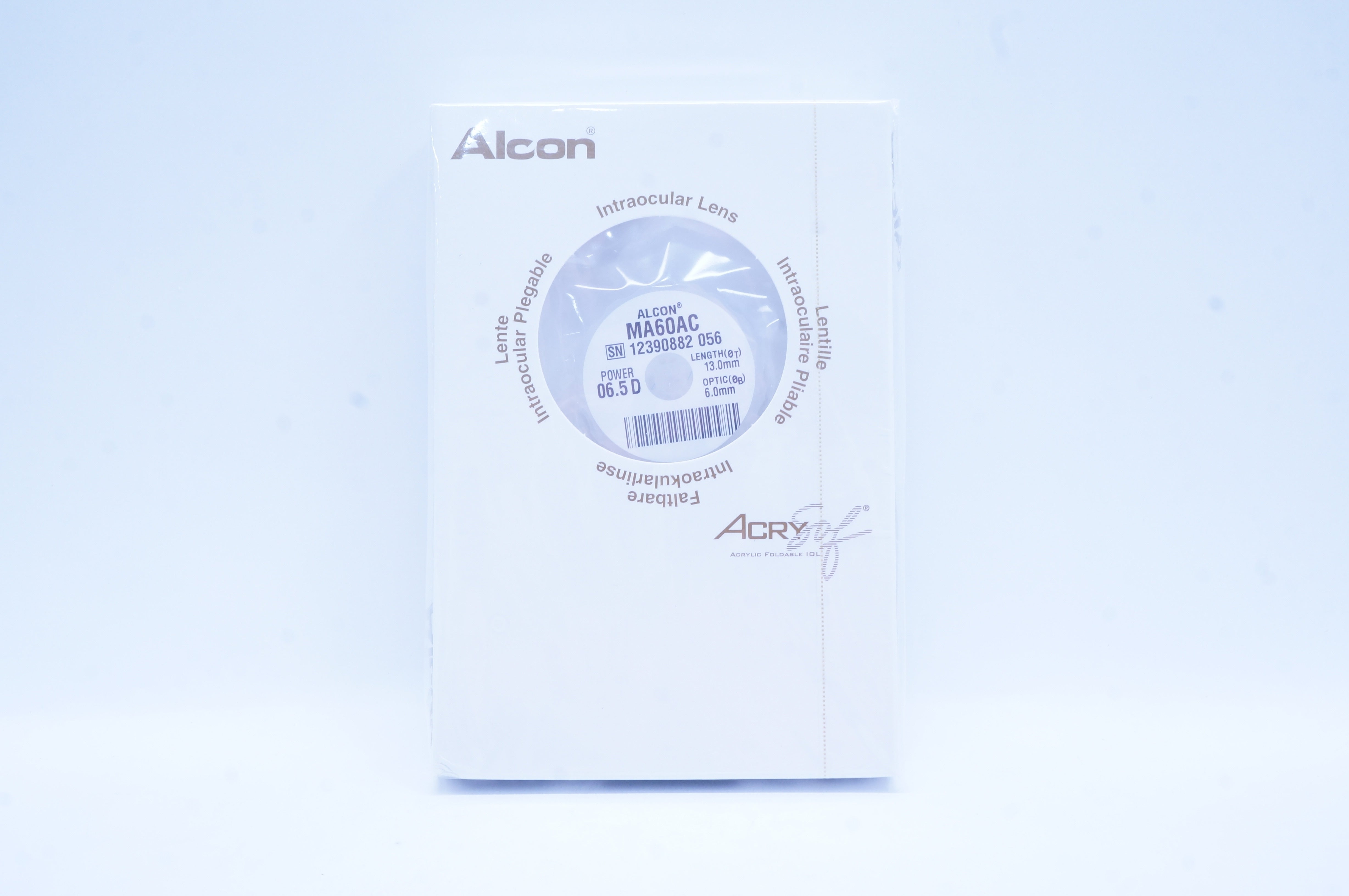 Alcon Laboratories MA60AC AcrySof Intraocular Lens 06.5 D x 6.0mm x 13mm (x)
