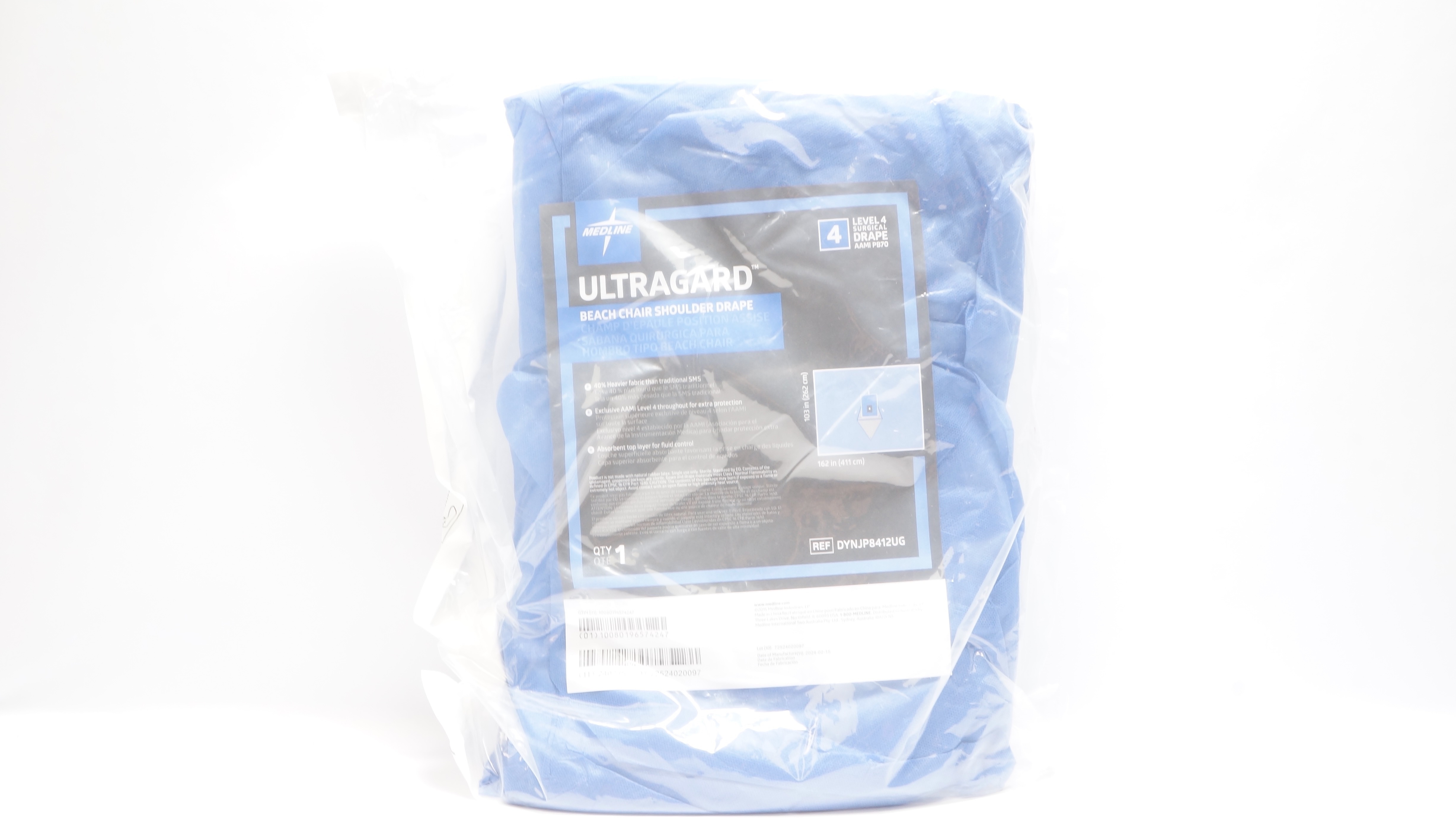 Medline DYNJP8412UG Ultragard Beach Chair Shoulder Drape Level 4