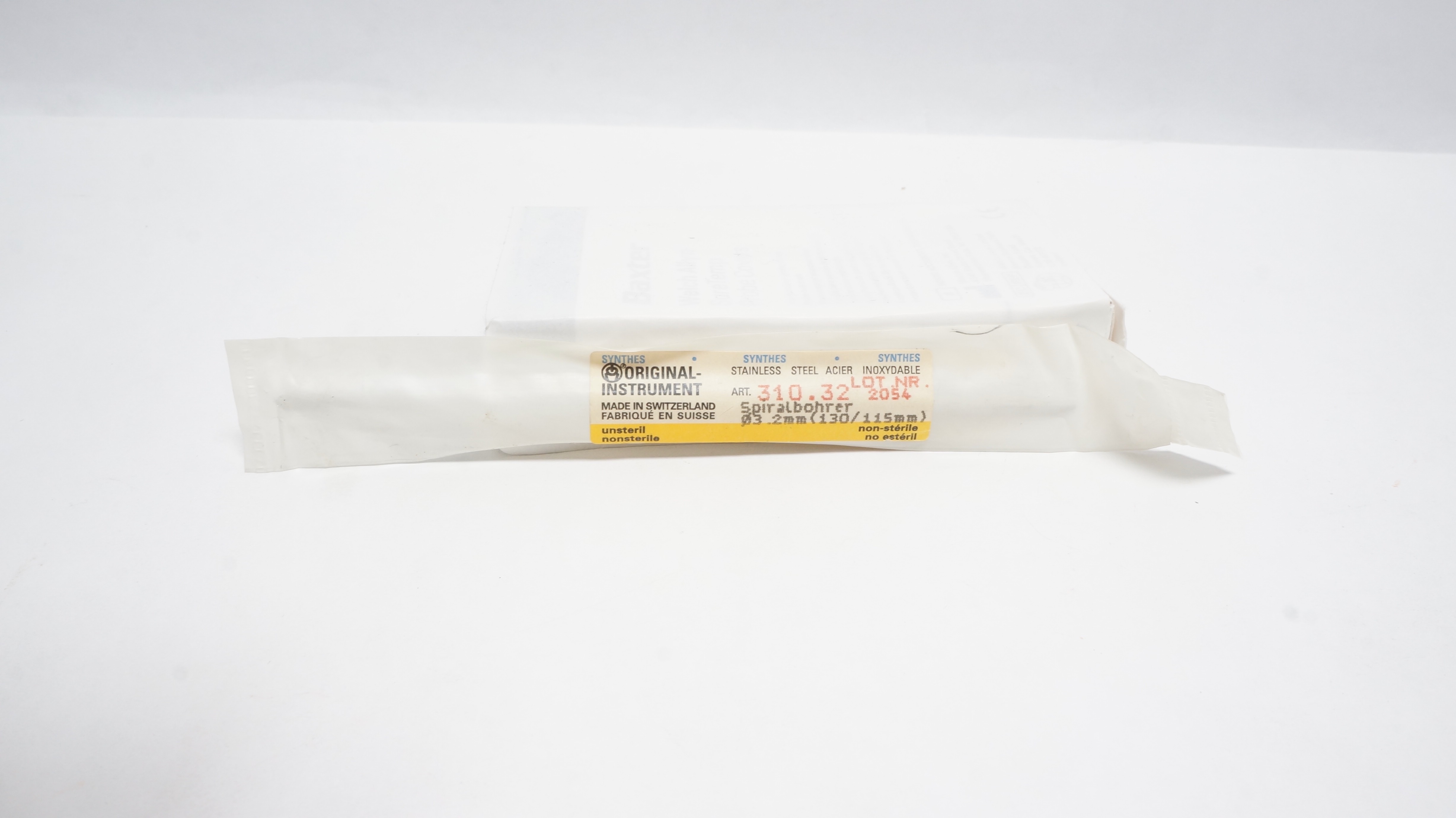 Synthes 310.32 3.2 mm DRILL BIT/JC/130 mm STERILE