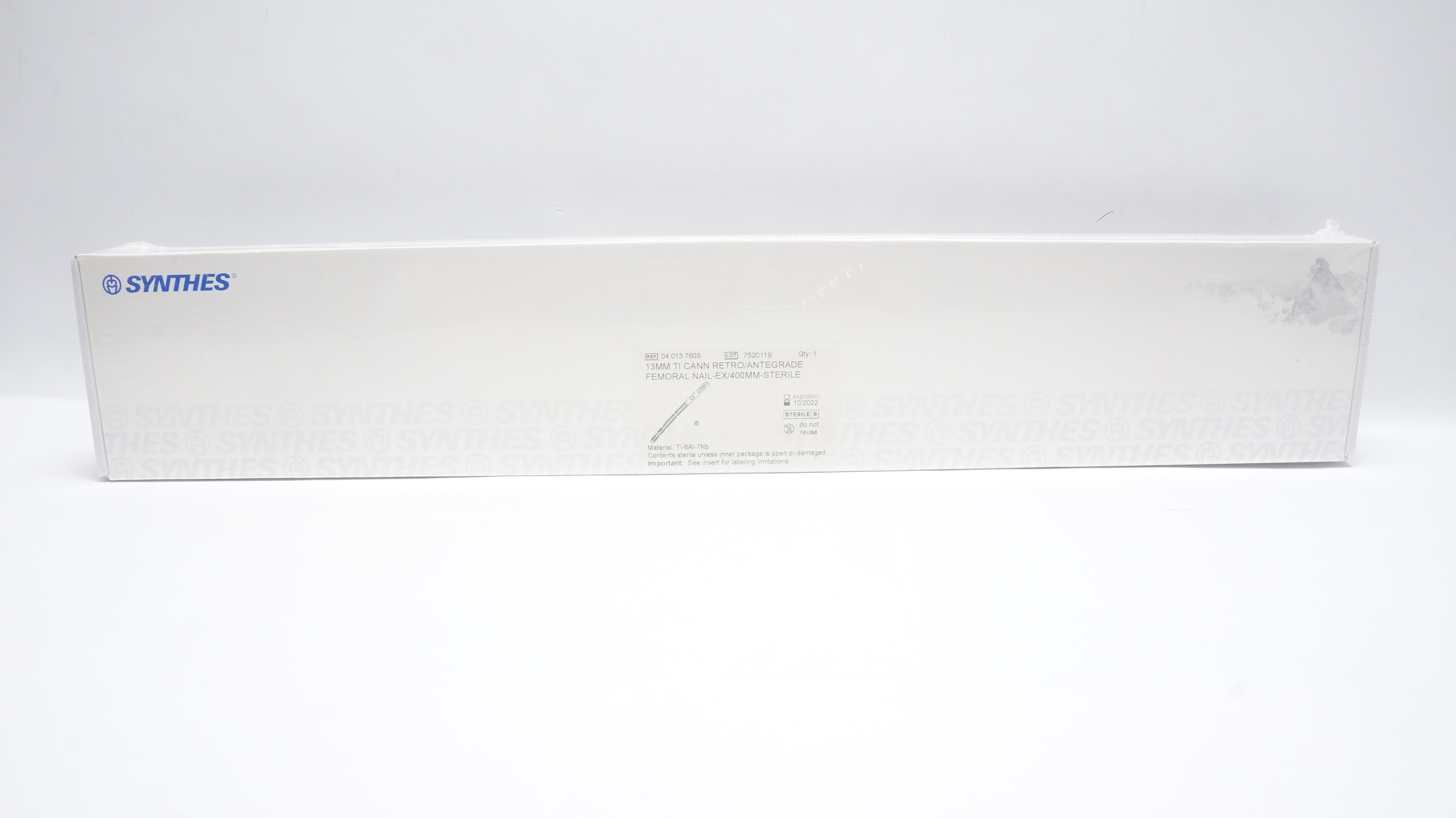 Synthes 04.013.760S 13mm TI CANN RETRO/ANTEGRADE FEMORAL NAIL-EX/400mm (x)