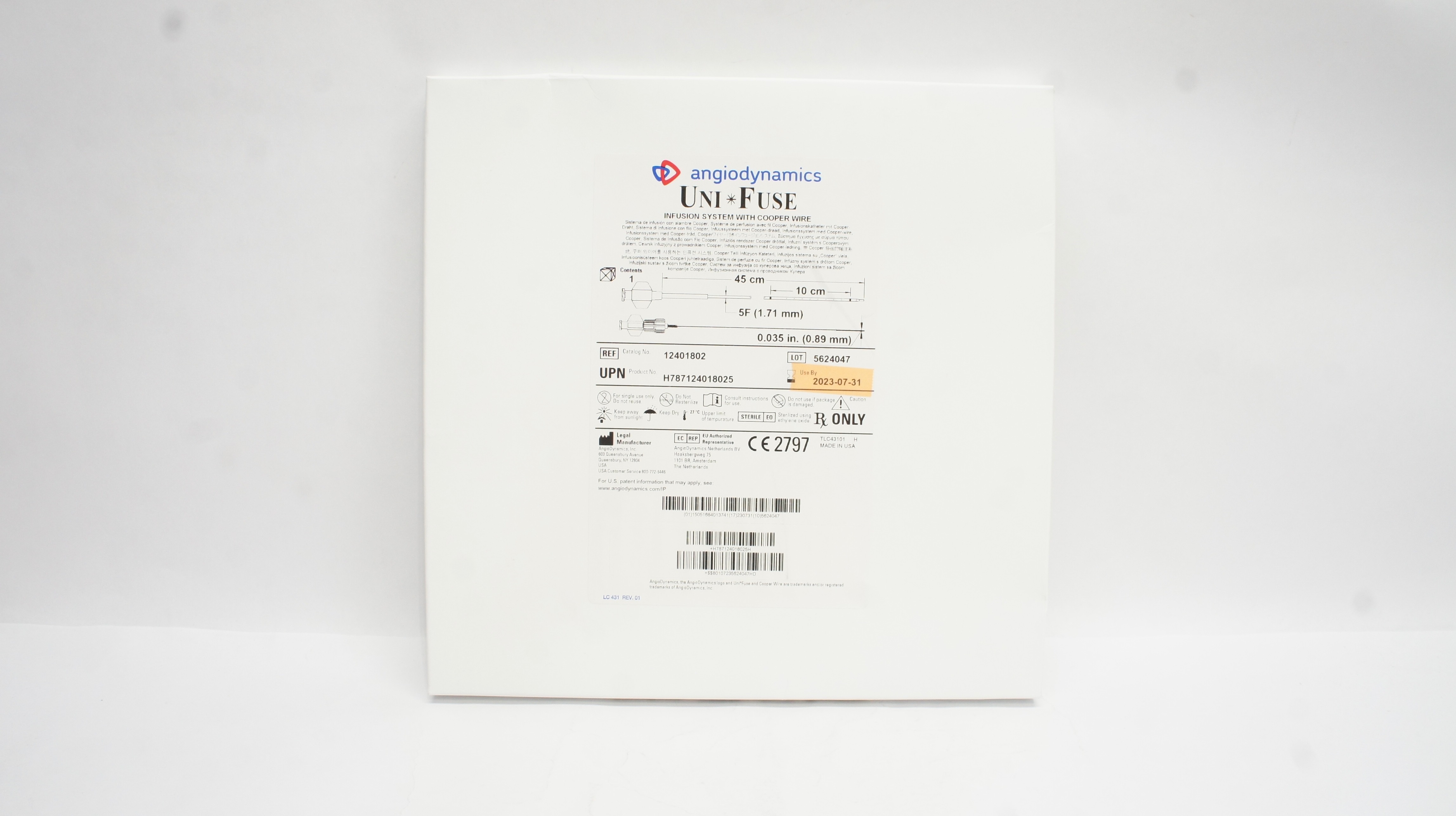 Angiodynamics 12401802 Uni Fuse Infusion System with Cooper Wire (x)
