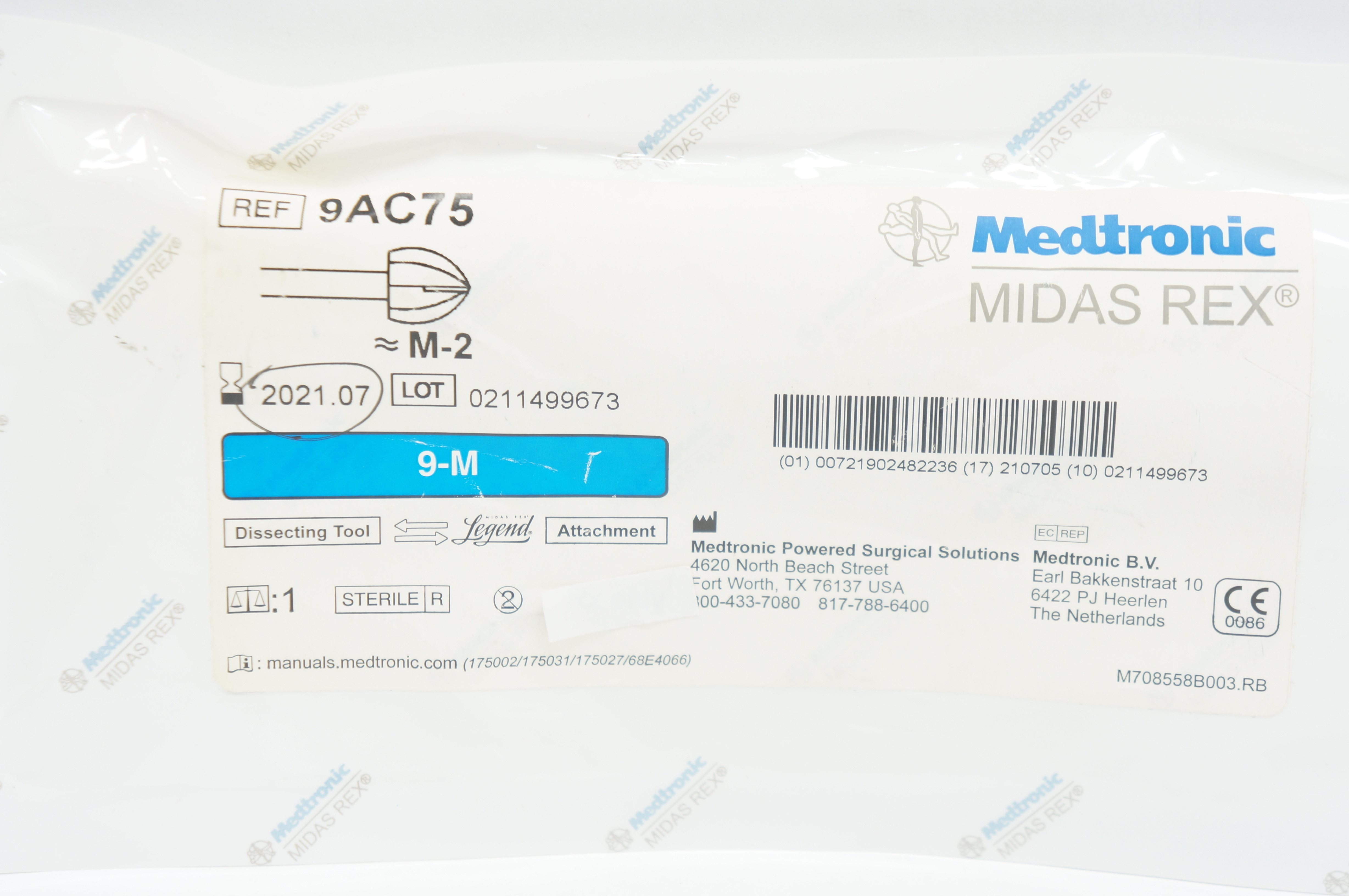 Medtronic 9AC75 MIDAS REX Dissecting Tool 9-M, M-2 (x)