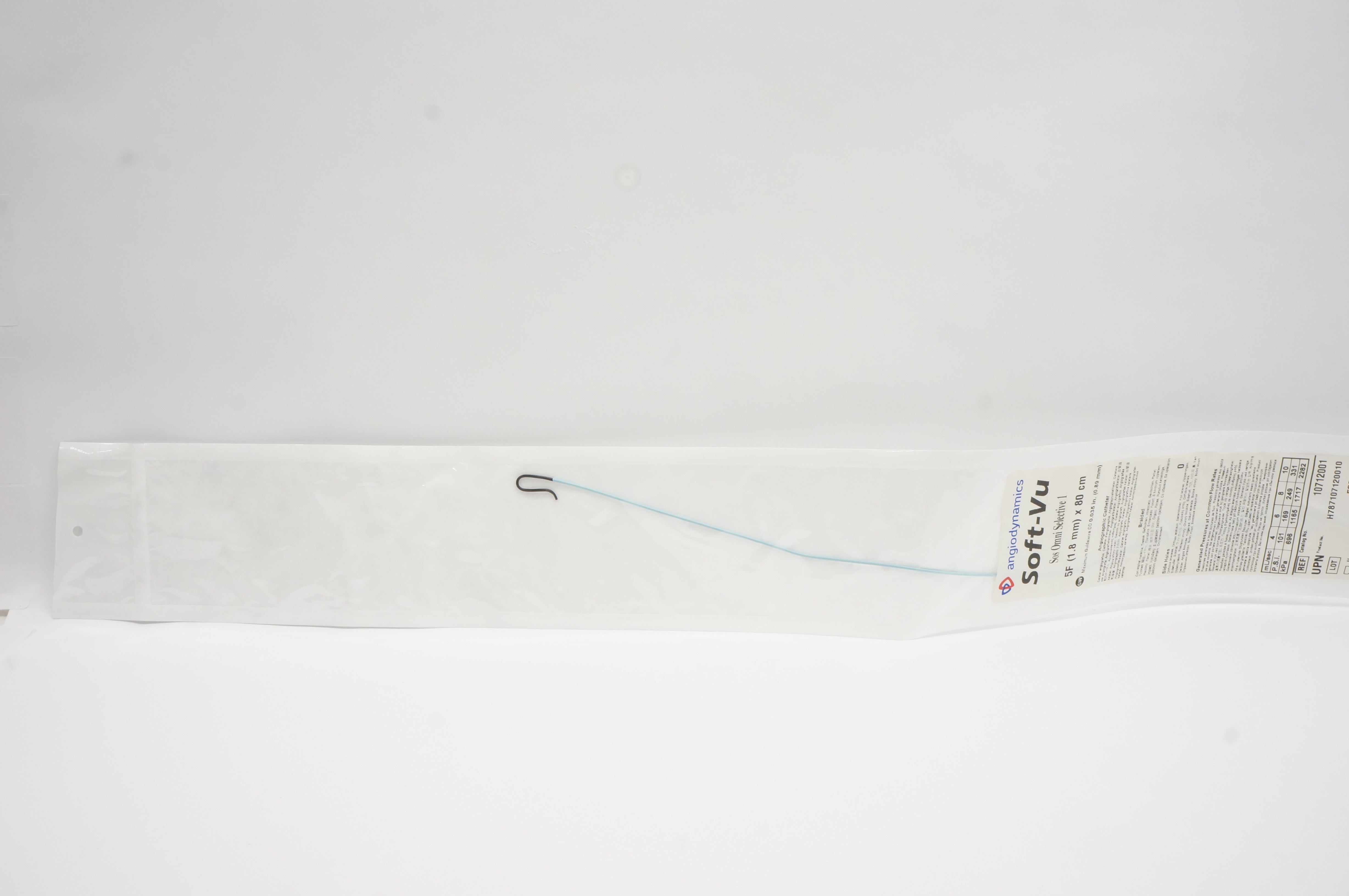 AngioDynamics 10712001 Soft-Vu Sos Omni Selective 1Angiographic Cath. 5Fx80cm(x)