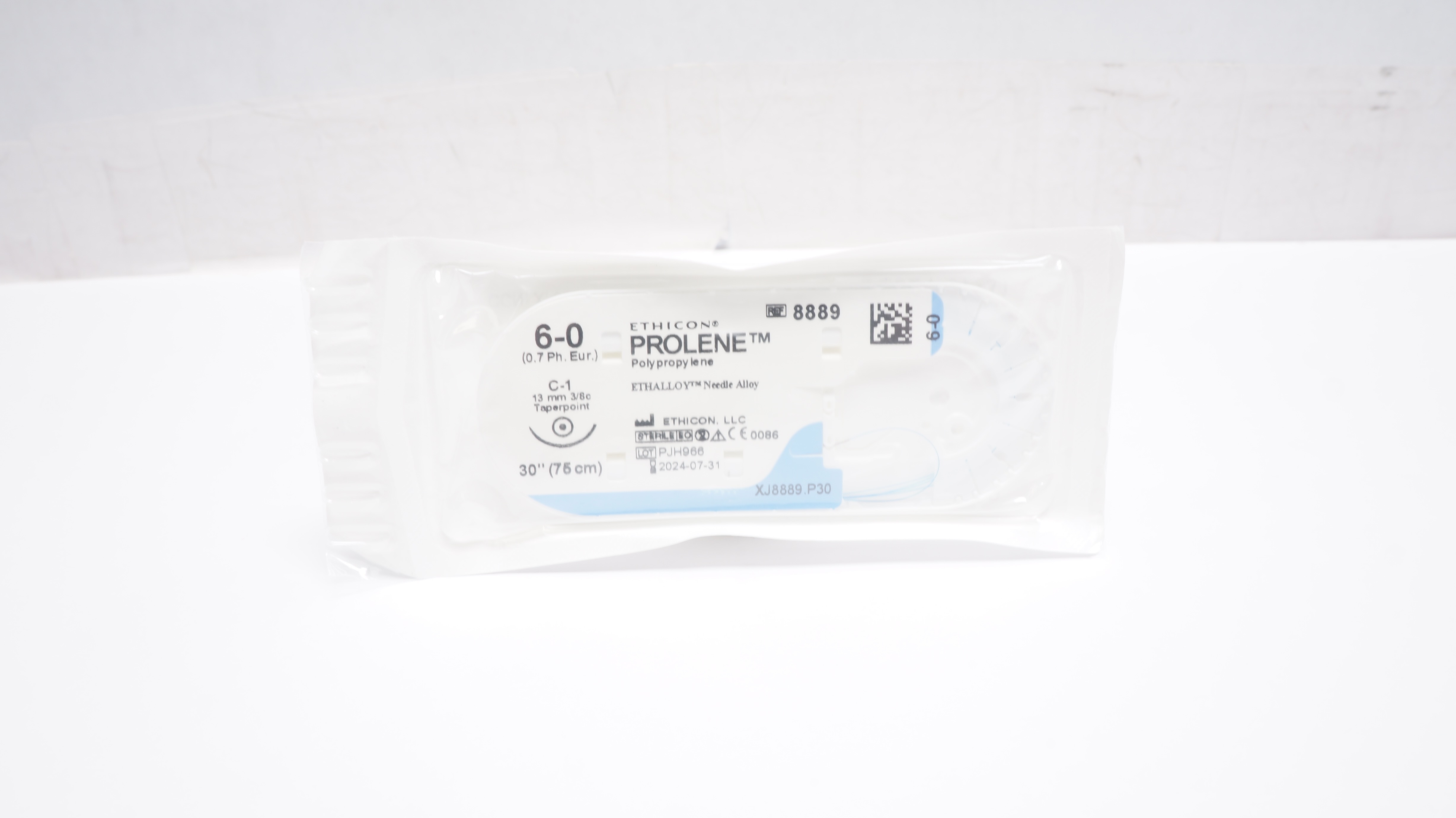Ethicon 8889 6-0 PROLENE Polypropylene Stre C-1 13mm 3/8c Taperpoint 30inch