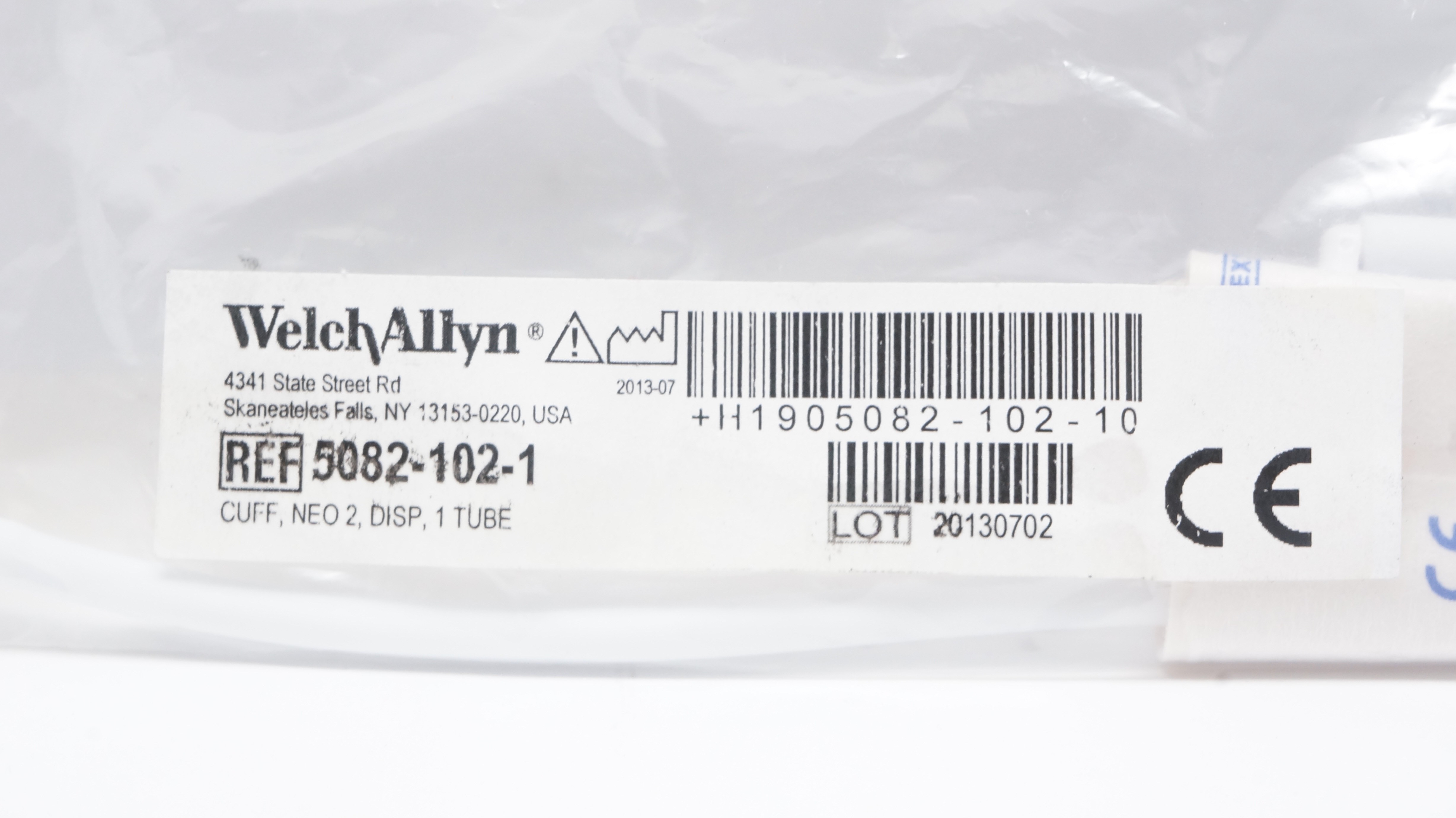 WelchAllyn 5082-102-1 Neonate 2 Disposable Blood Pressure Cuff 7.1cm - 4.2cm