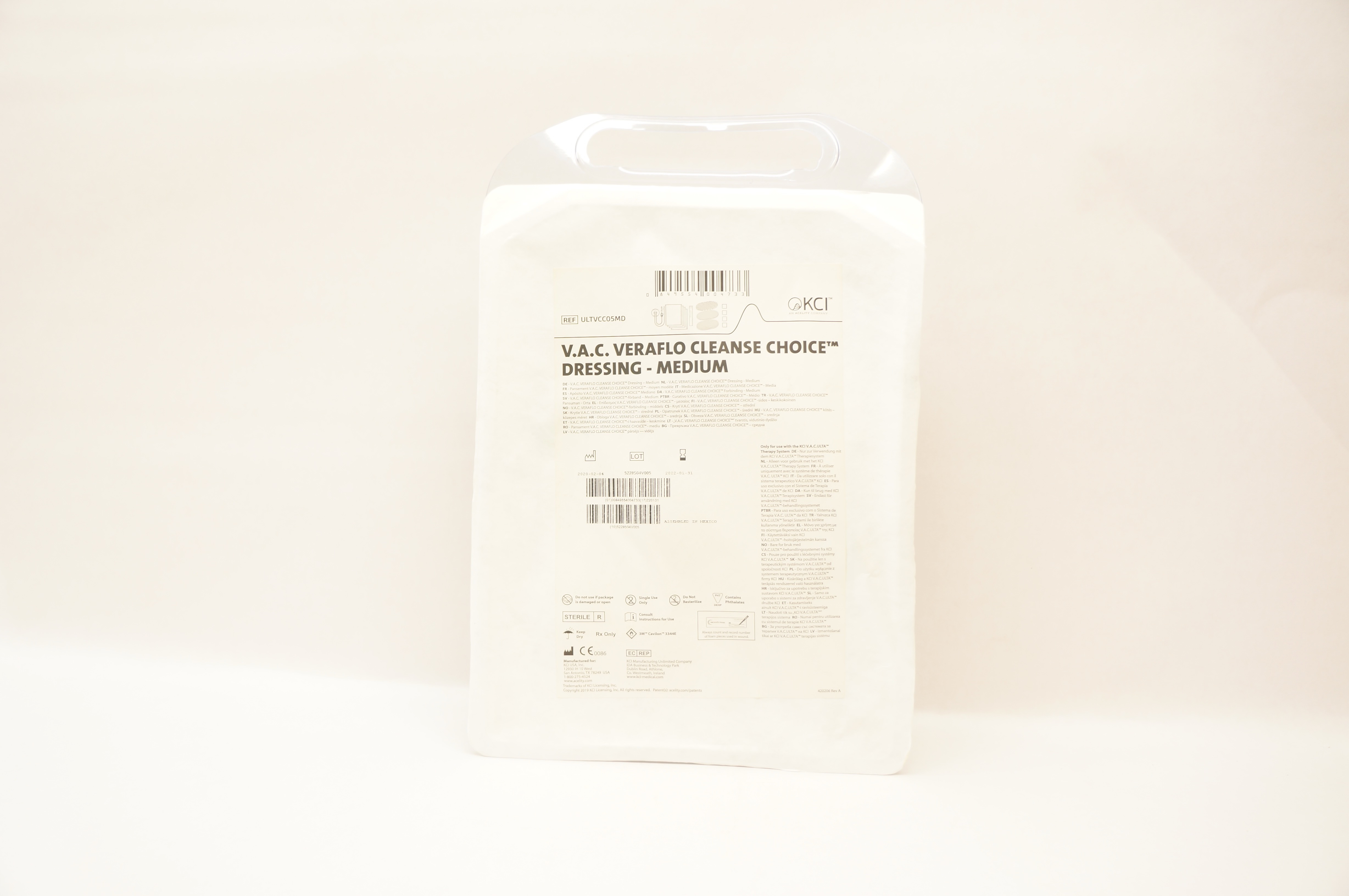 KCI ULTVCC05MD Acelity V.A.C. Veraflo Cleanse Choice Dresing, Medium (x)