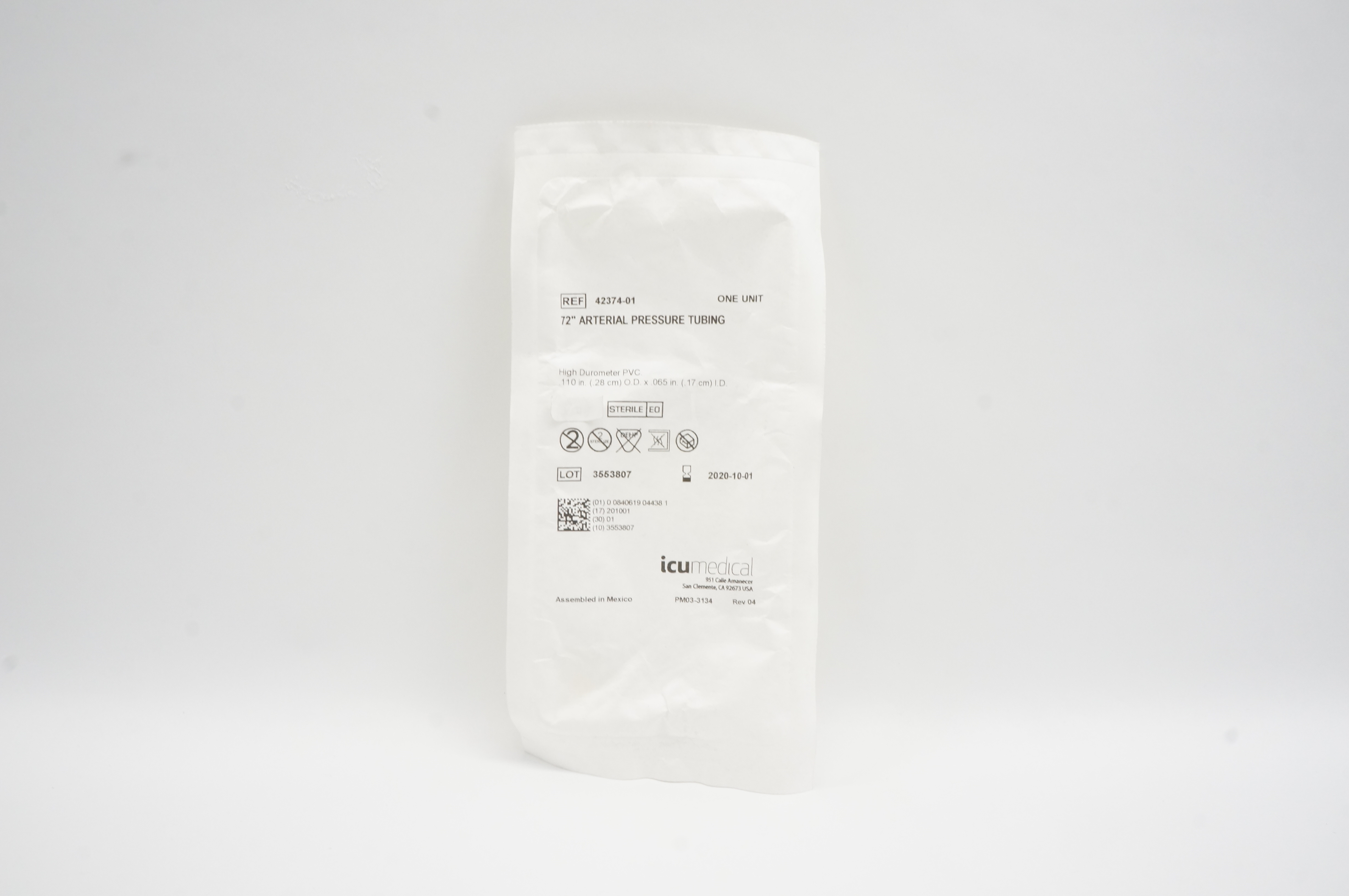 ICU Medical 42374-01 Arterial Pressure Tubing 72 inch (x)