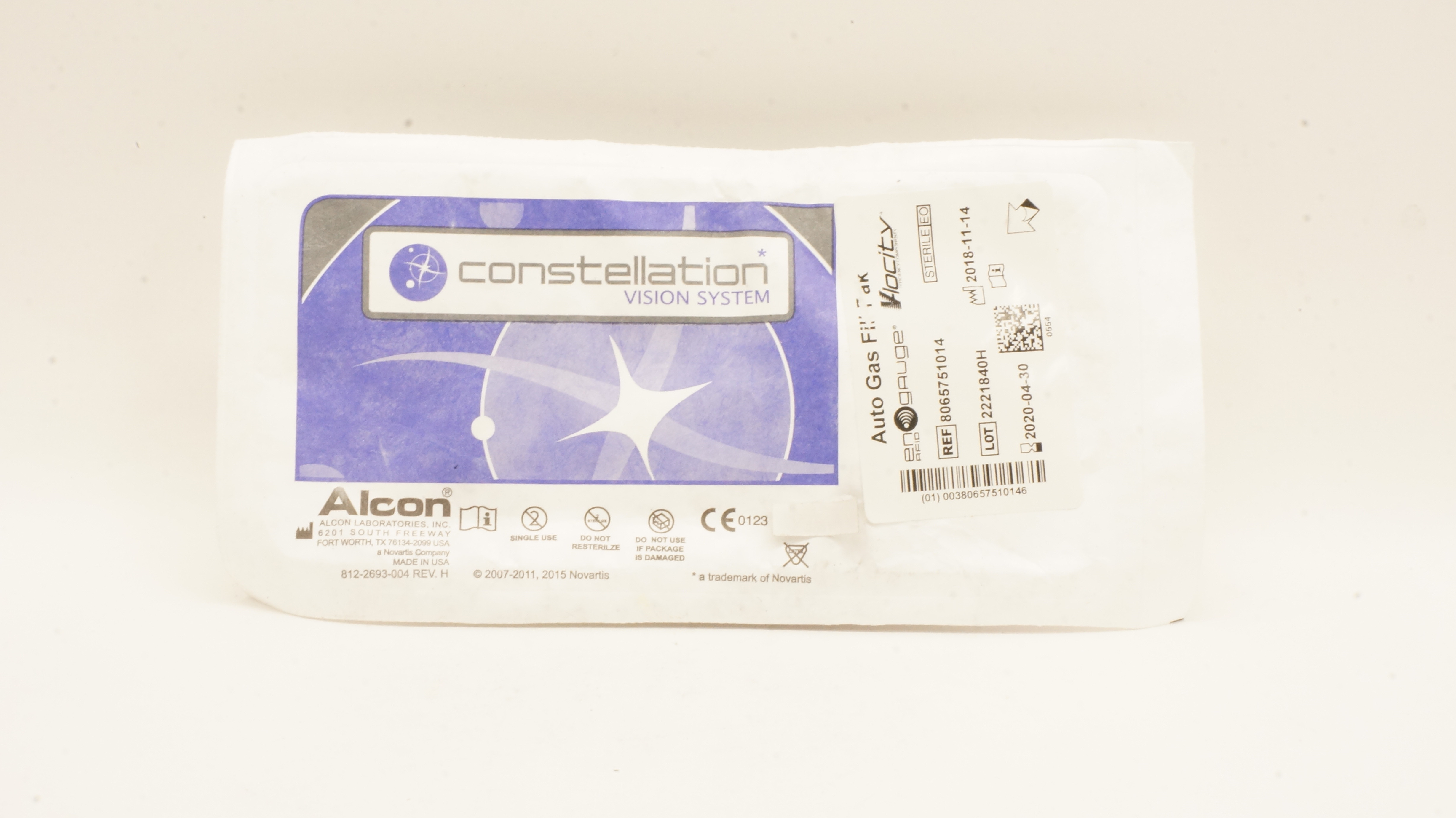 Alcon 8065751014 Constellation Vision System Auto Gas Fill Pak (x)