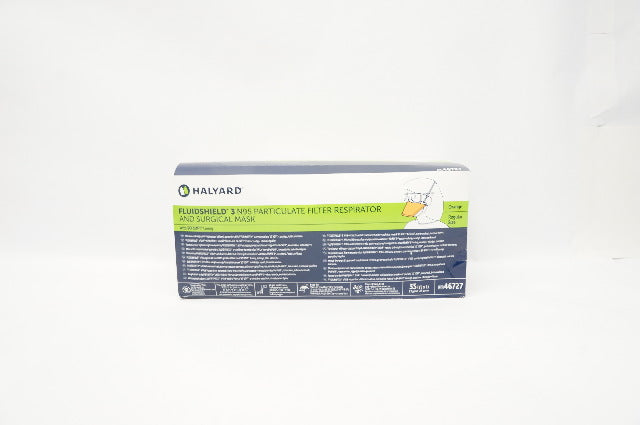 Halyard 46727 Fluidshield 3 N95 Filter Respirator & Surgical Mask(x) - Box of 35