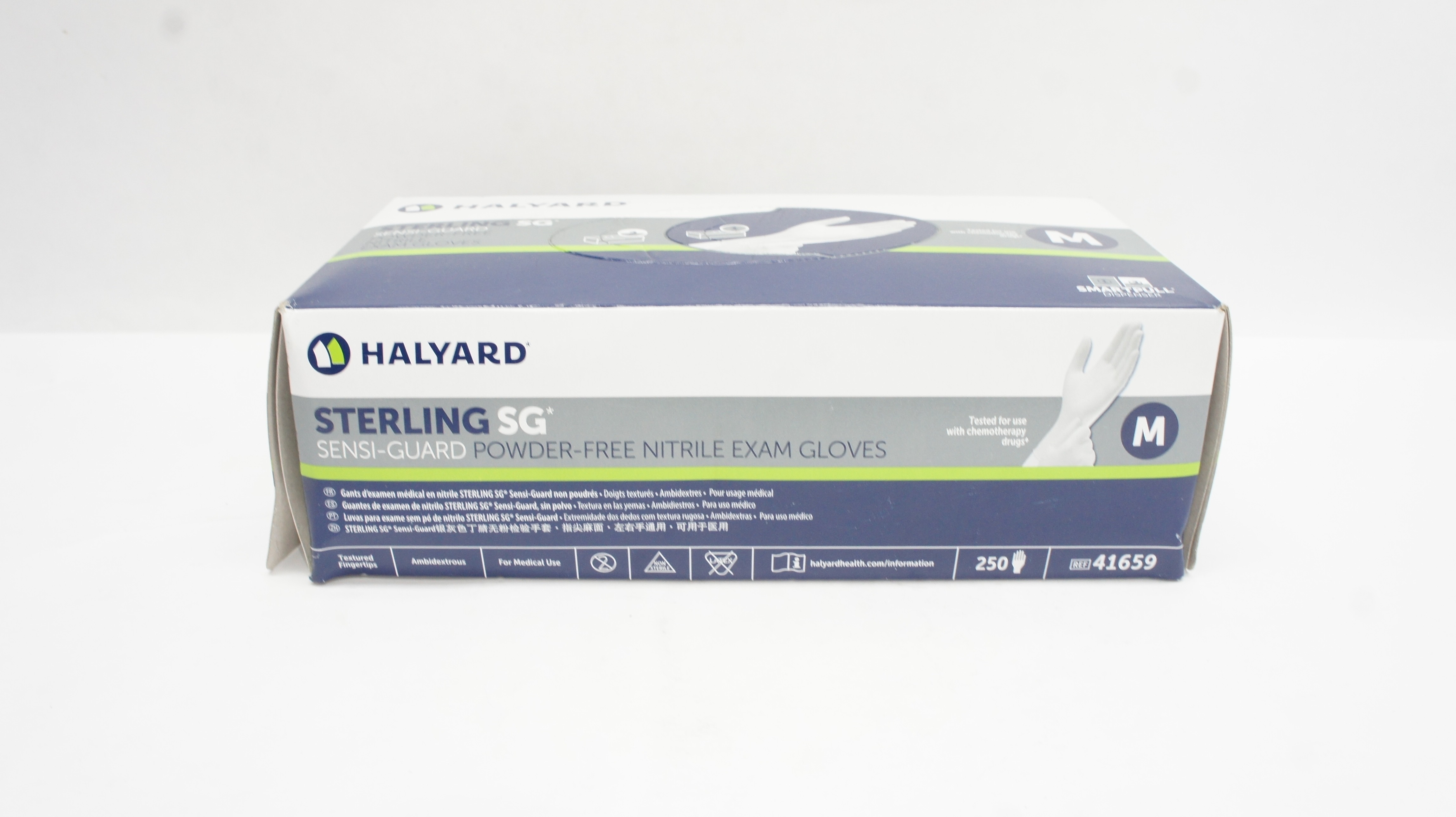 Halyard 41659 Sterling SG Nitrile Sensi-Guard Exam Gloves, Medium - Box of 250