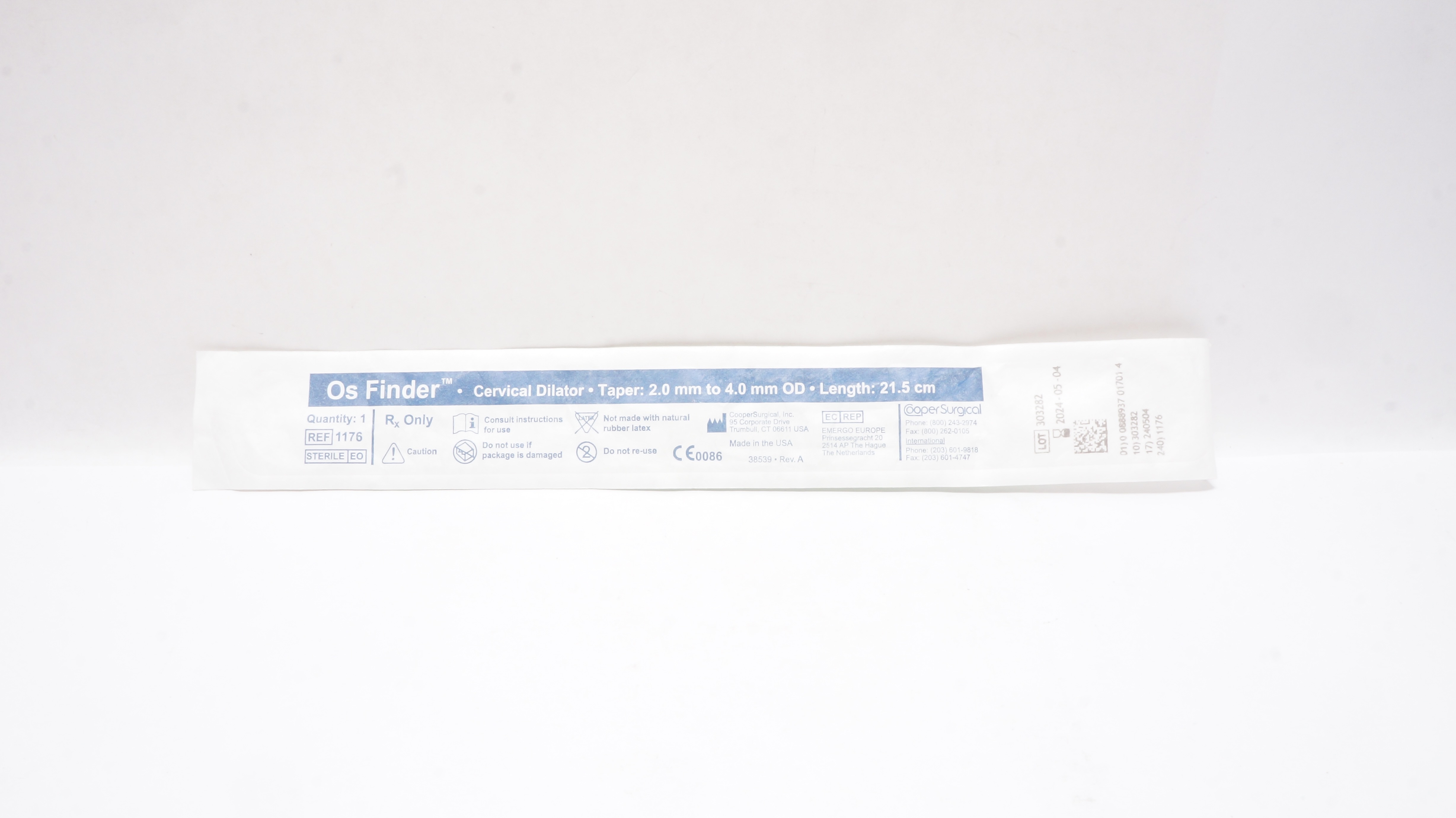 Cooper Surgical 1176 Os Finder Cervical Dilators 2.0mm to 4.0mm