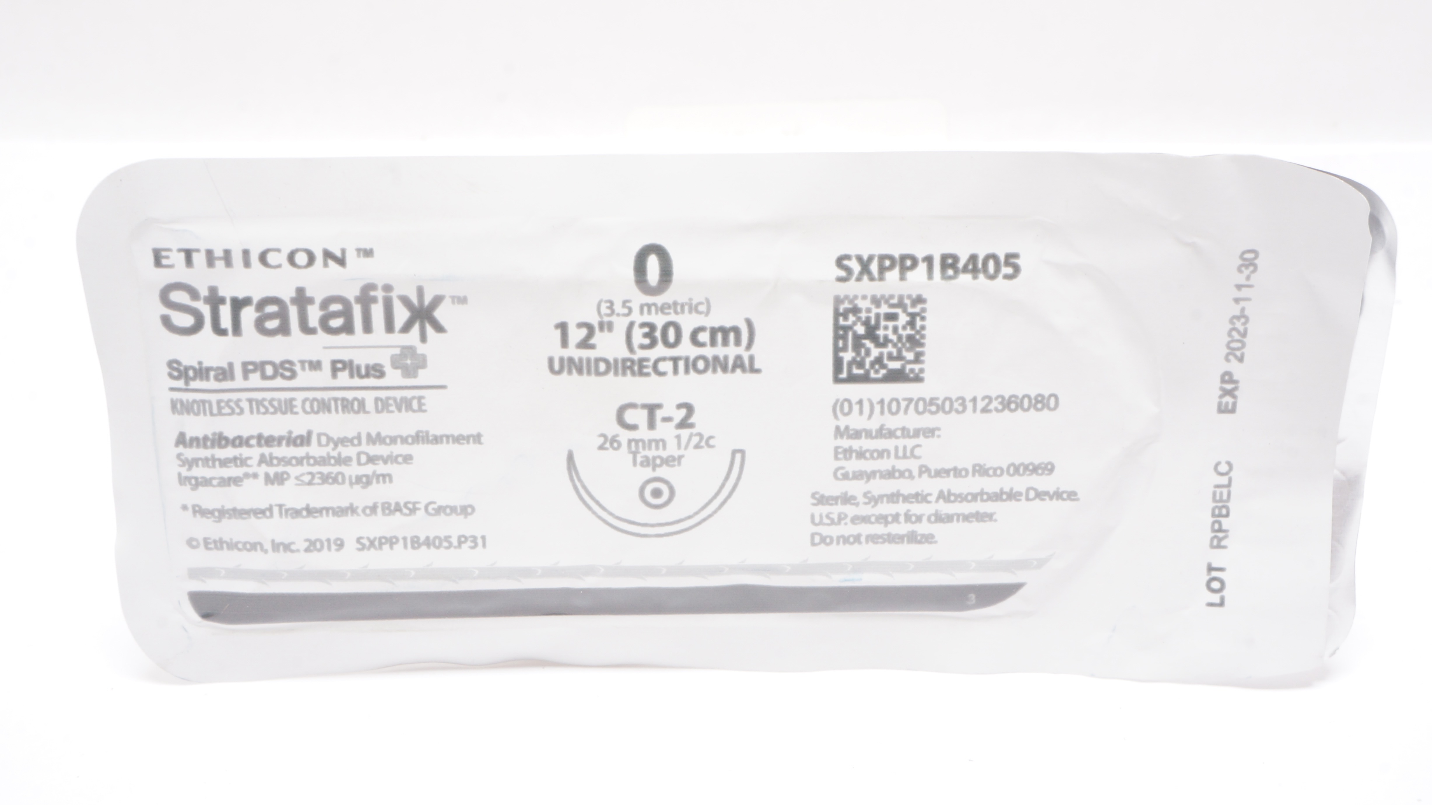 Ethicon SXPP1B405 0 Stratafix CT-2 26mm 1/2c Taper, 12inch