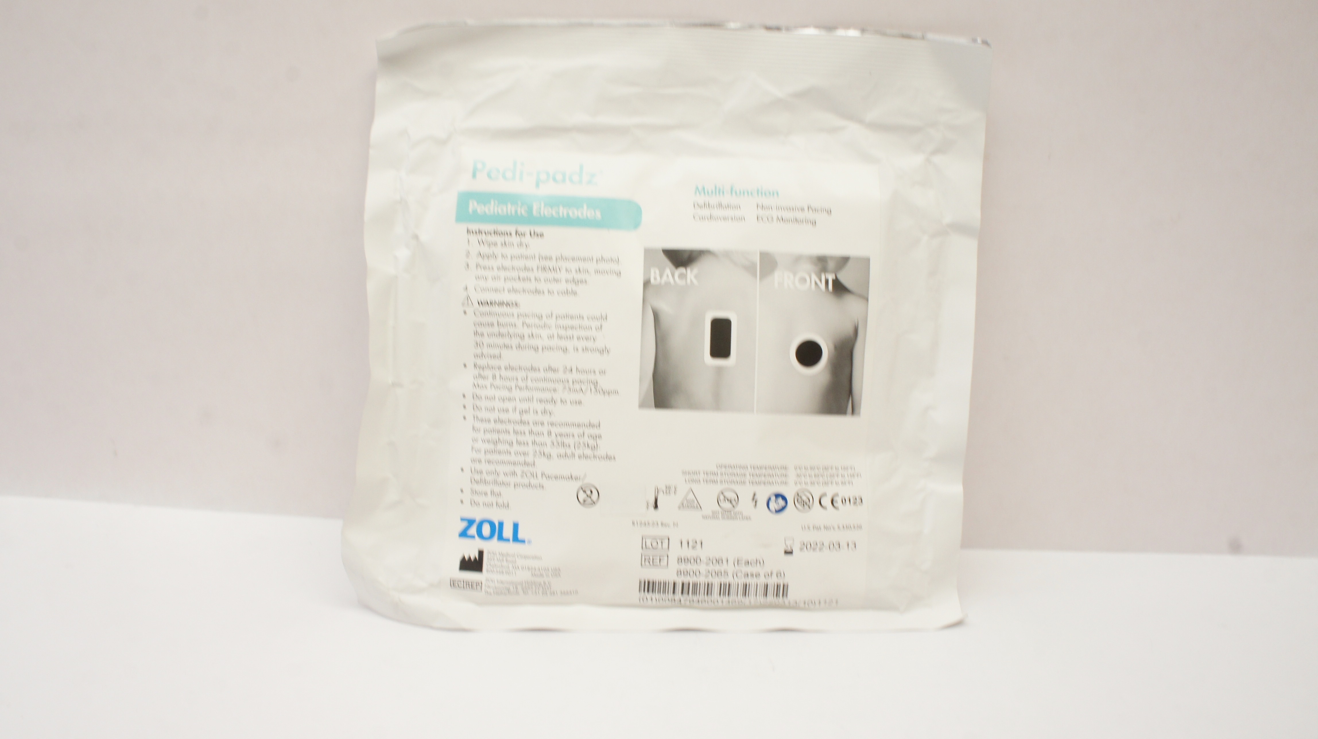 Zoll 8900-2061 Pedi-padz Multi-Function Pediatric Electrodes > 8Years >55lbs.(x)