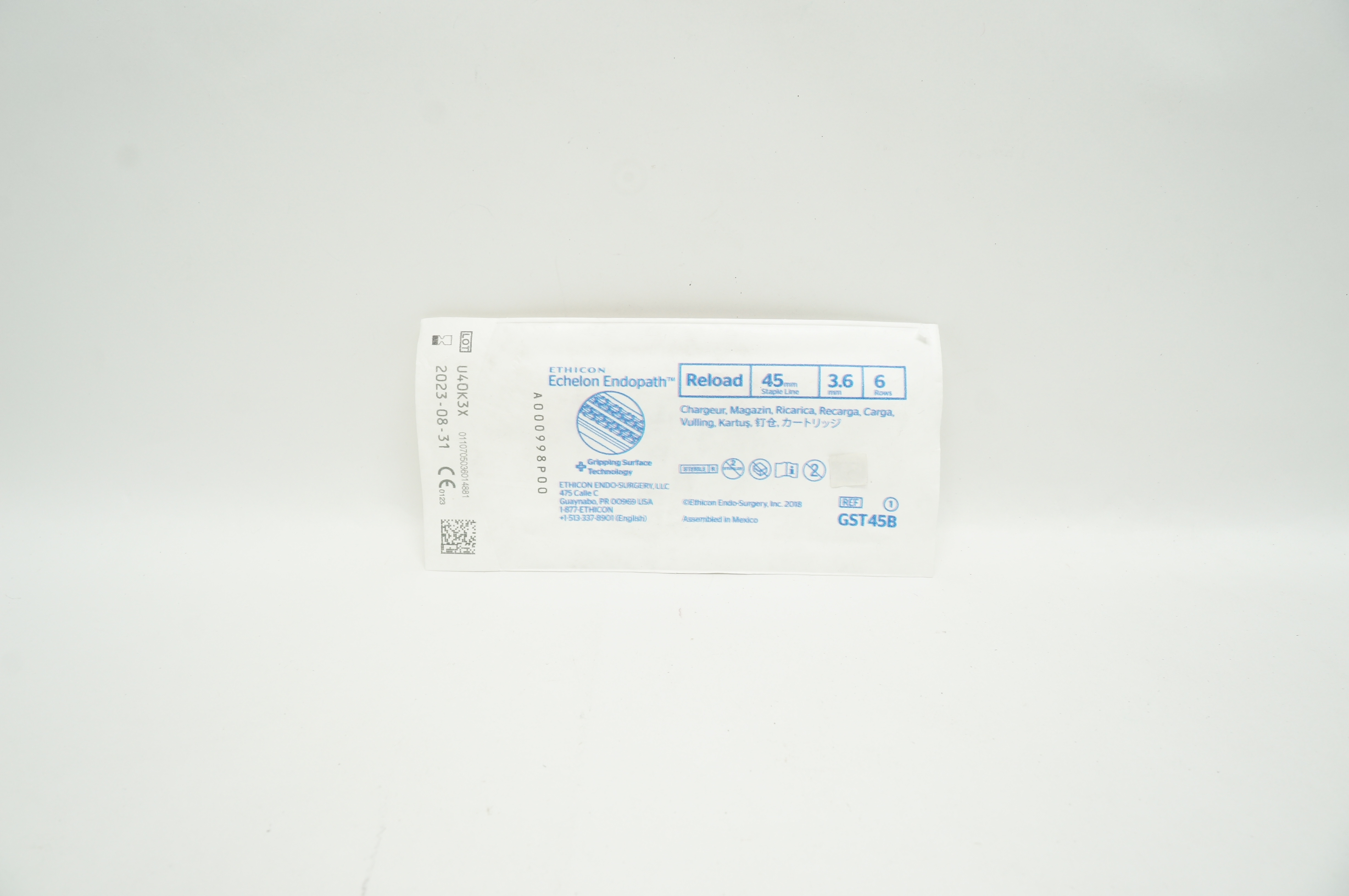 Ethicon GST45B Echelon Endopath Reload 45mm Staple Line 3.6mm 6 Rows