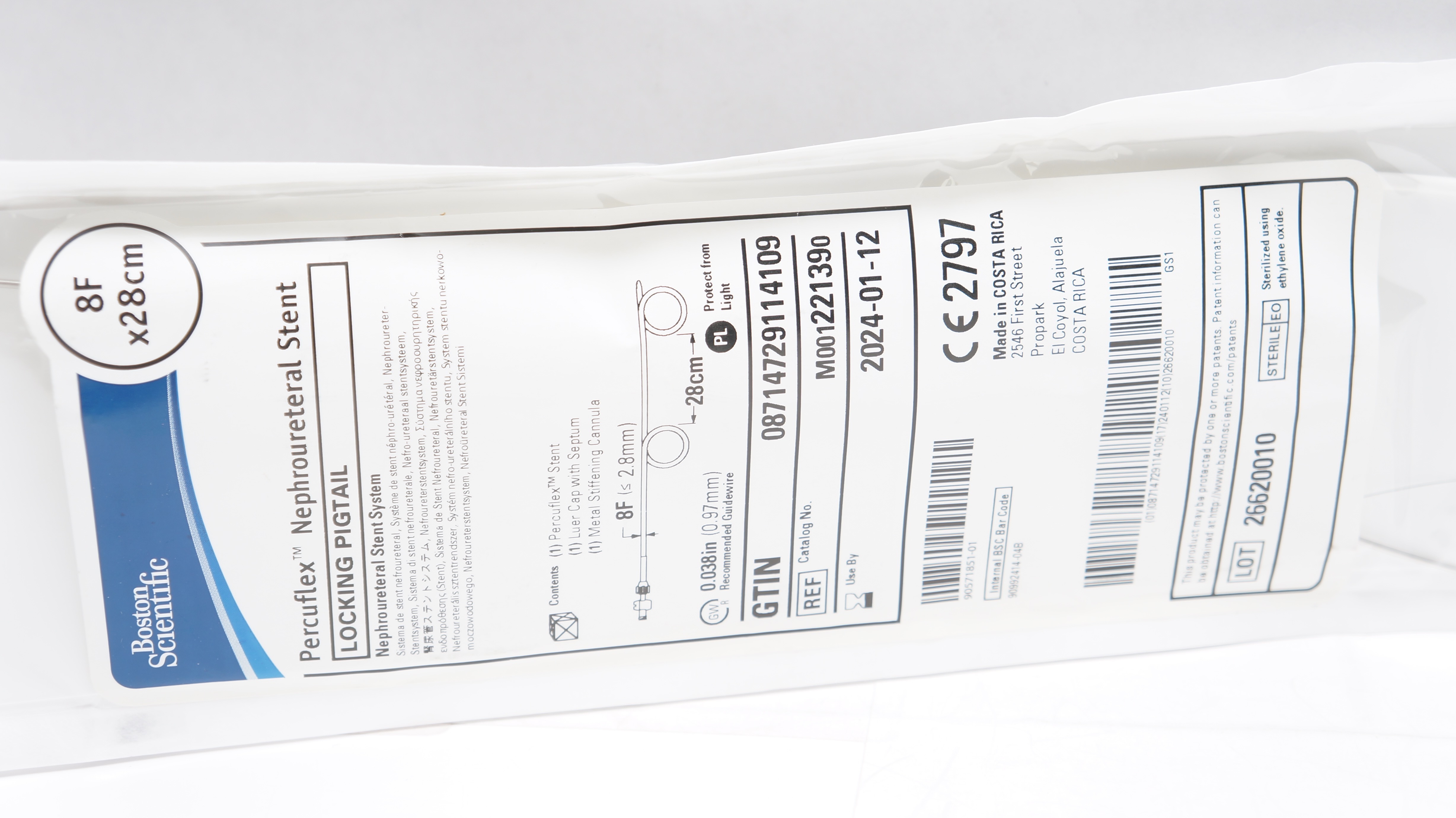 Boston Scientific 22139 Percuflex Nephroureteral Stnt System 8F x 28cm (x)