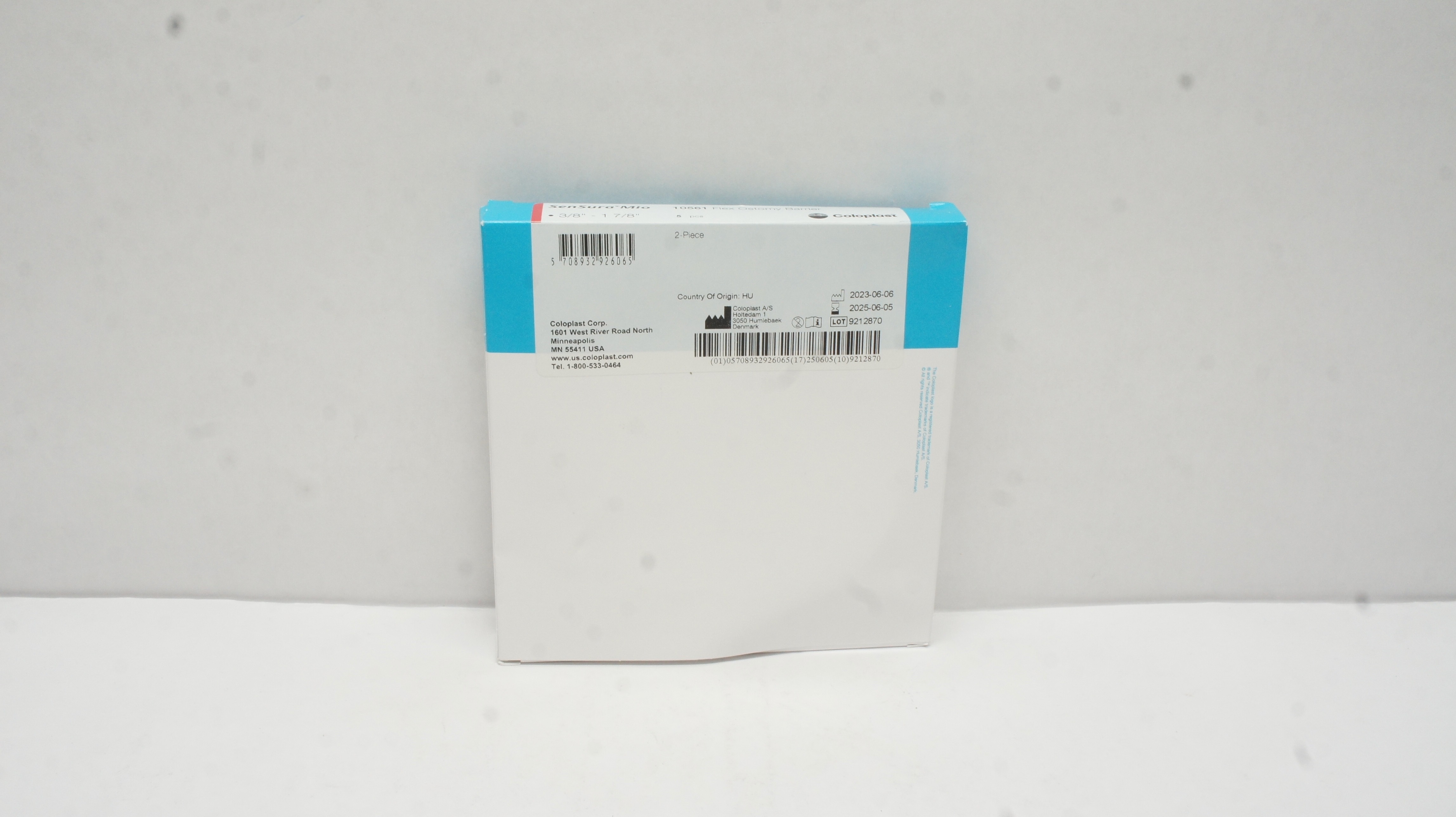 Coloplast 10561 SenSuraMio Flex Ostomy Barrier 3/8inch x 1 7/8 inch - Pack of 5