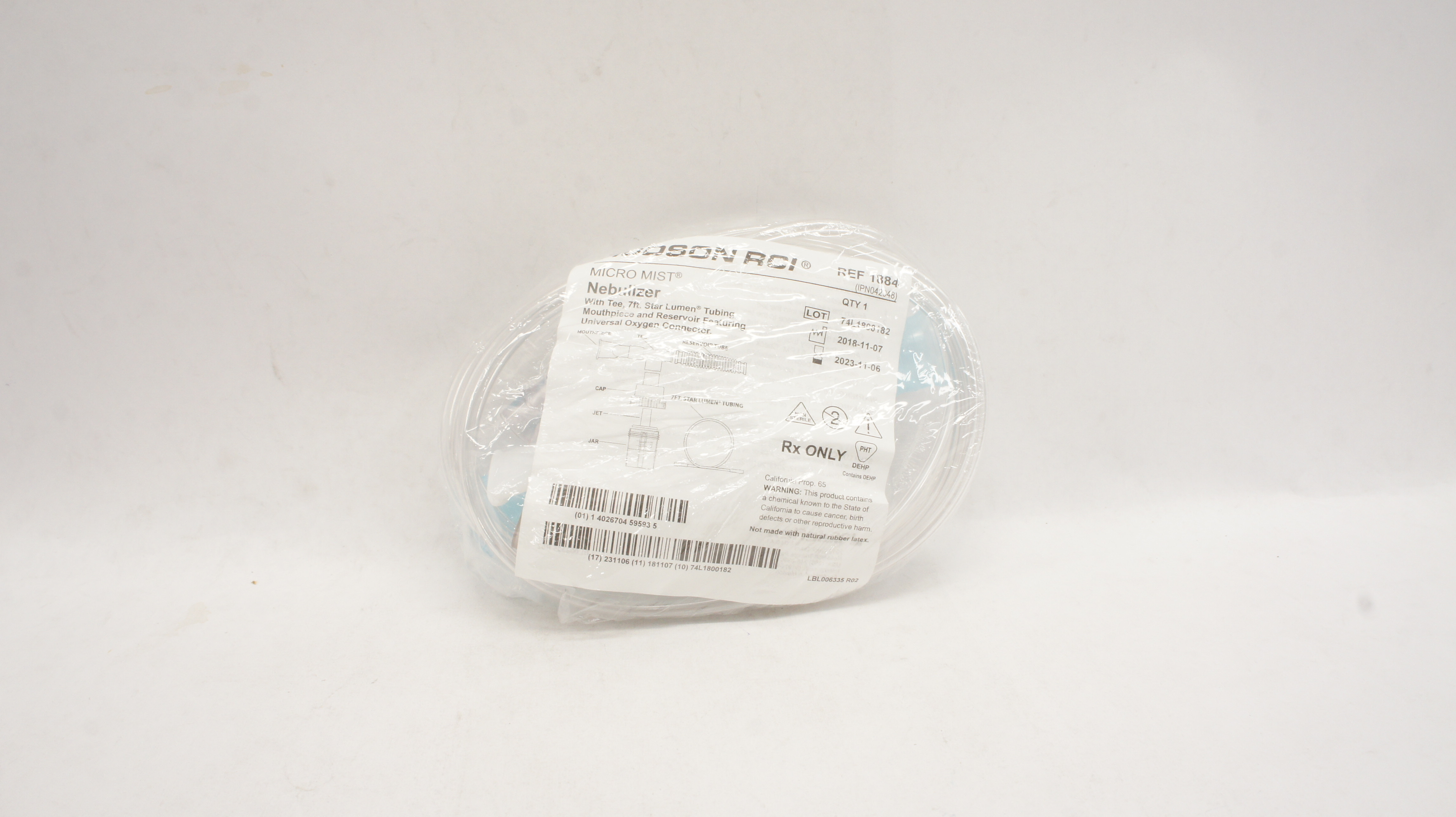 Hudson RCI 1884 MicroMist Nebulizer with Tee 7ft. Star Lumen Tubing