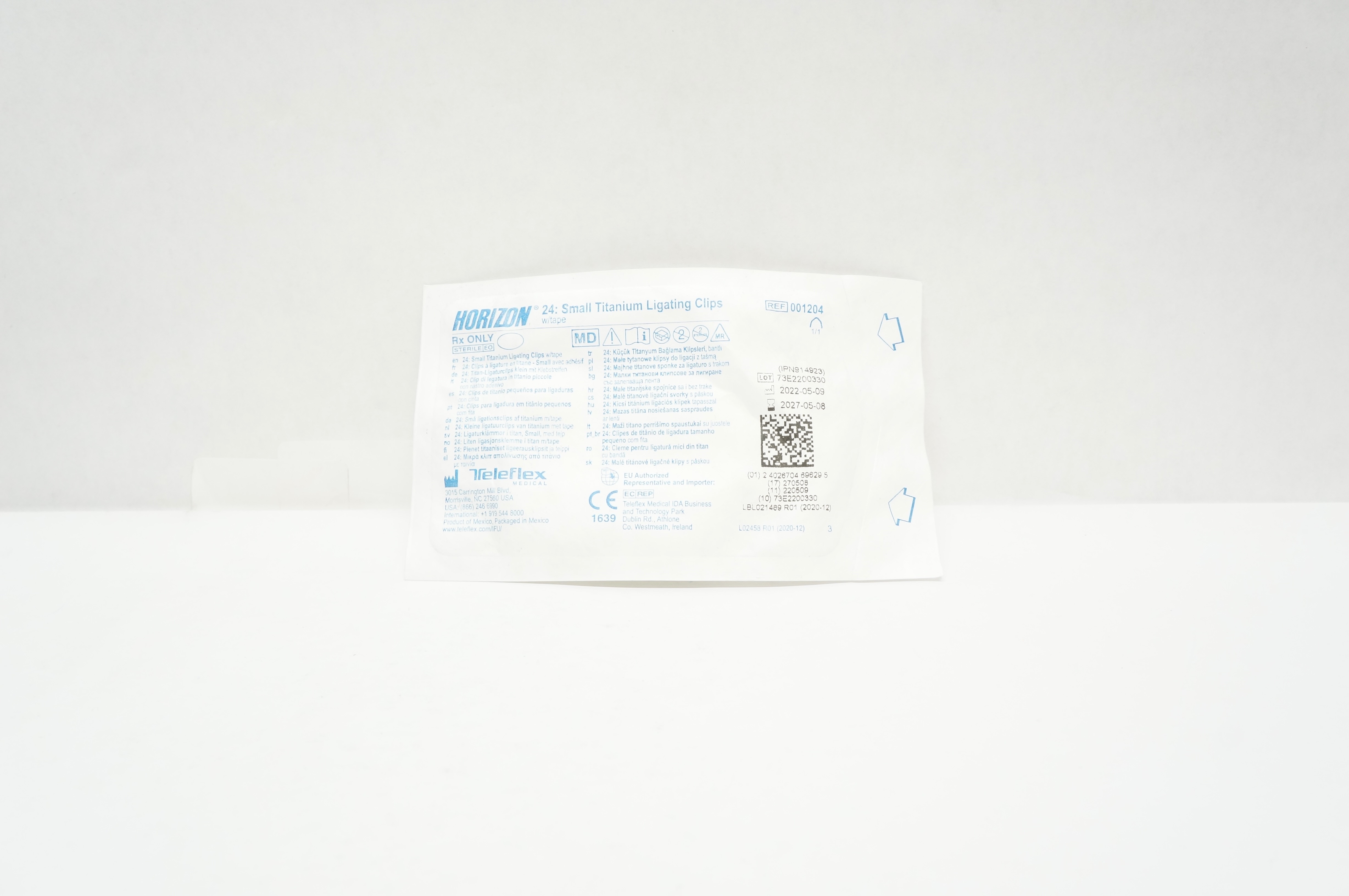 Teleflex 001204 Horizon 24 Small Titanium Clips with Tape