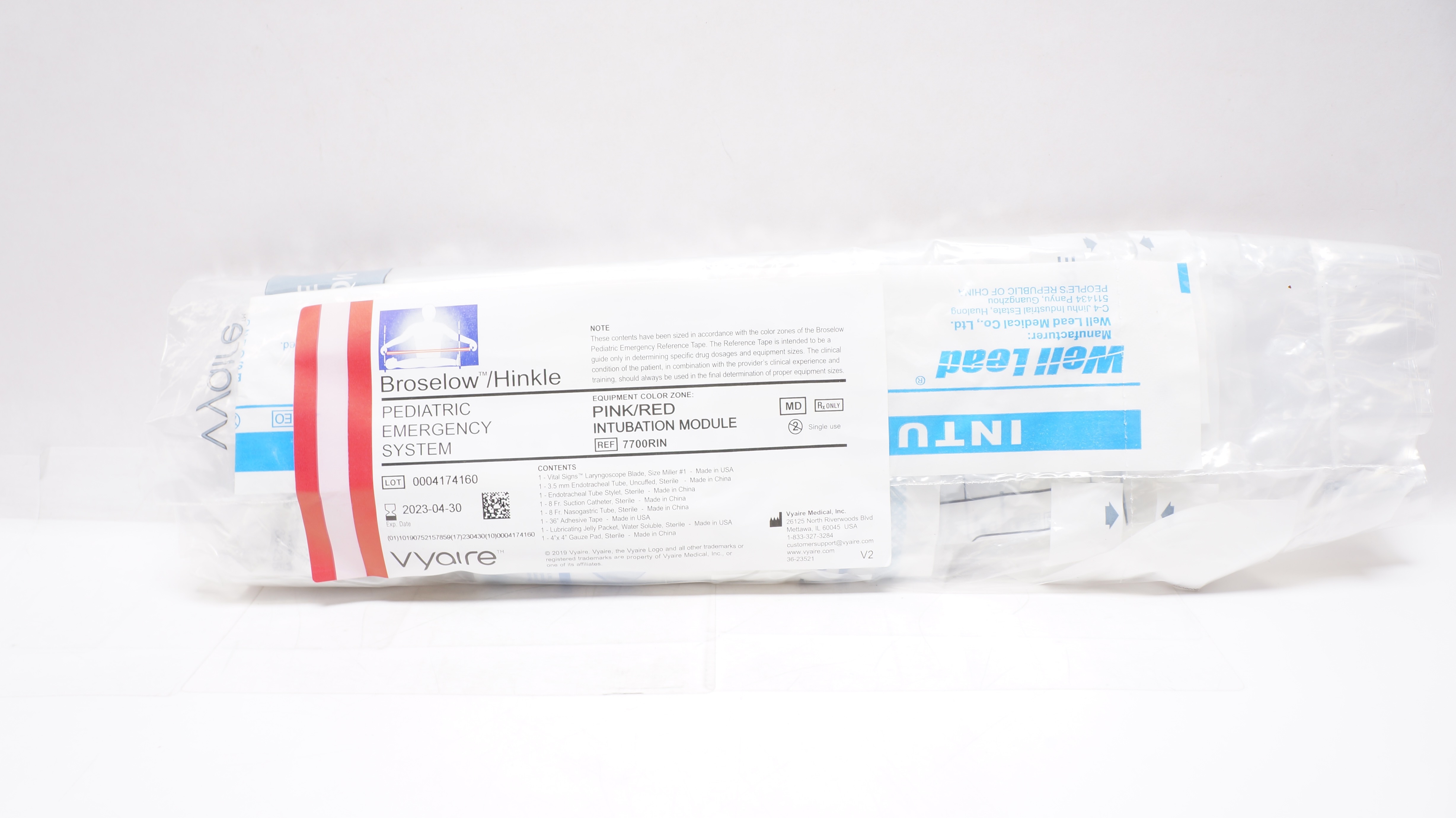 Vyaire 7700RIN Broselow/Hinkle Intubation Module Pink/Red (x)
