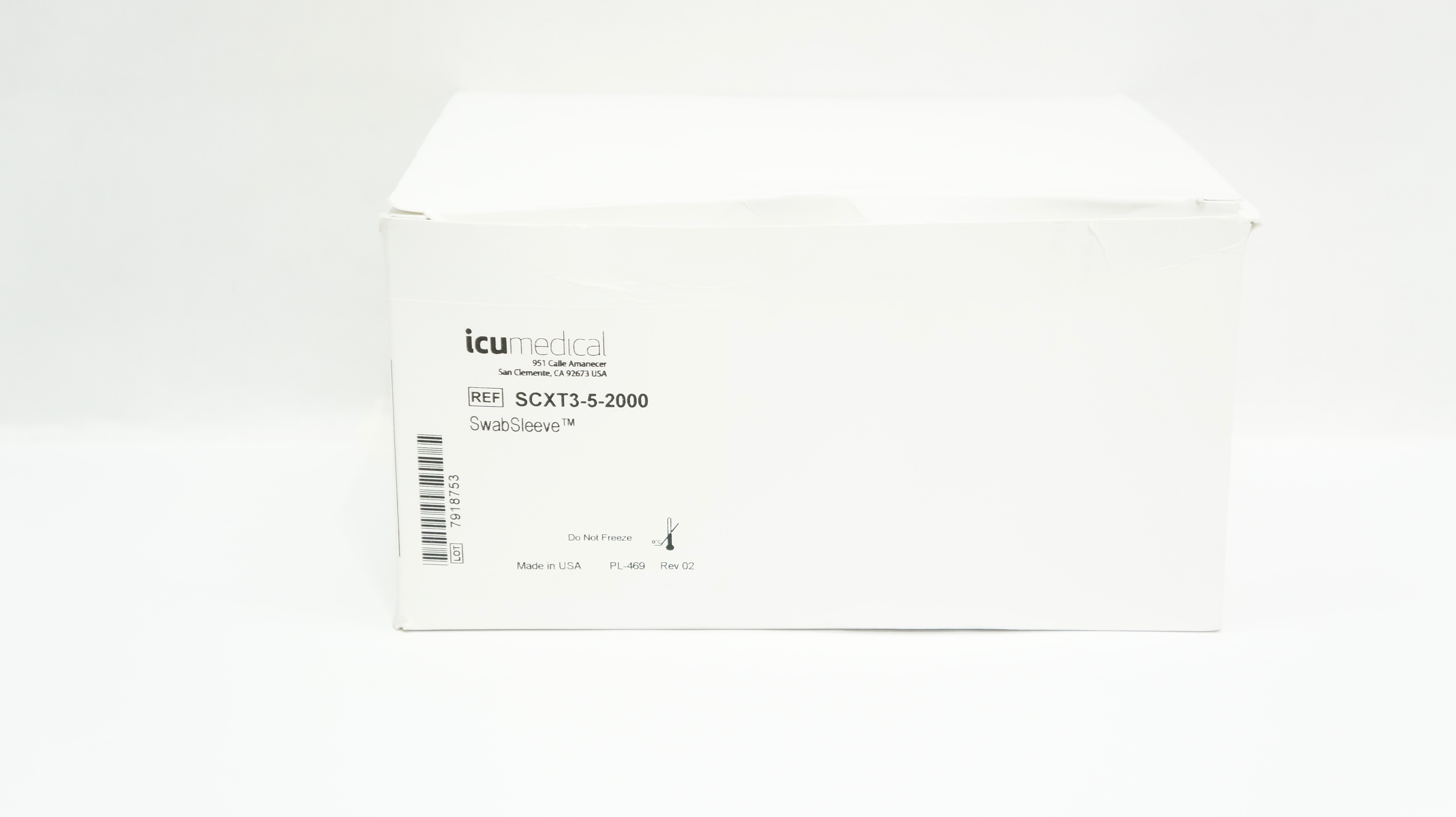 ICU Medical SCXT3-5-2000 Swab Sleeve Disinfecting Caps - Box of 50