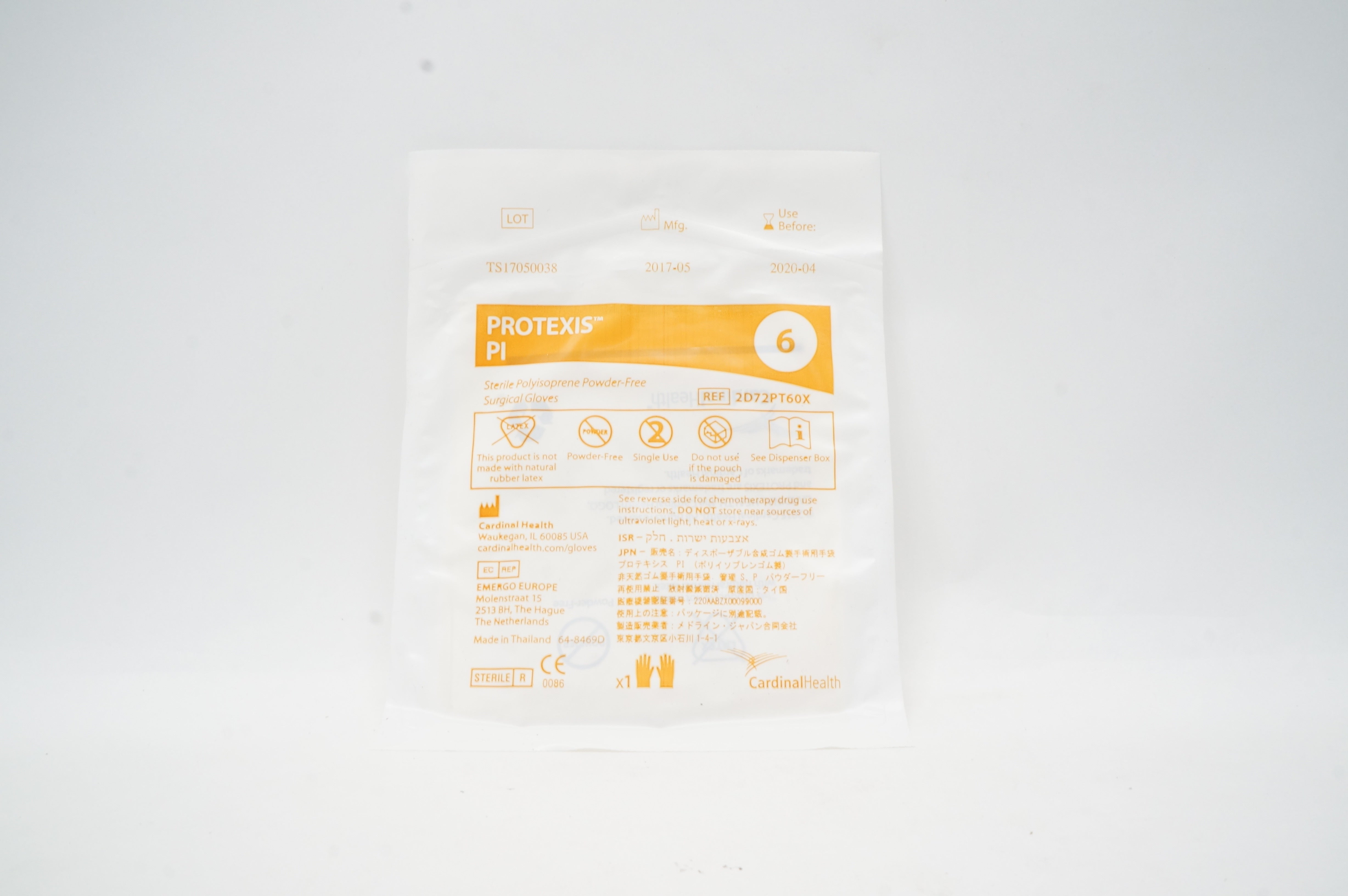 Cardinal Health 2D72PT60X Protexis Pl Polyisoprene Powder-Free Gloves 6 (x)
