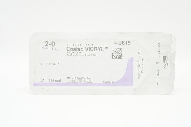 Ethicon J615 2-0 Coated VICRYL Violet Braided Stre, Sutupak 54inch