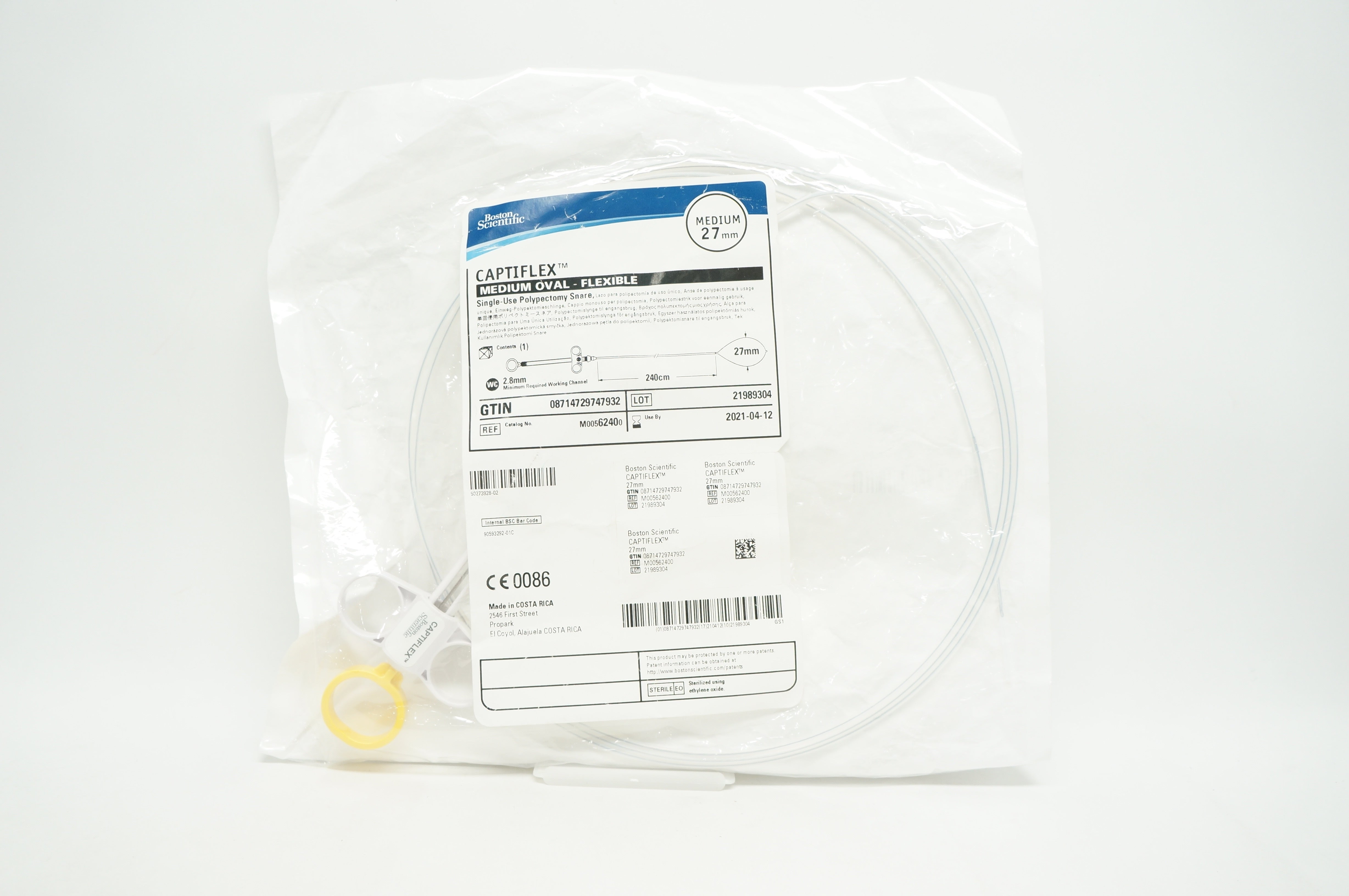 Boston Scientific 6240 Captiflex Medium Flexible Polypectomy Snare  27mm(x)