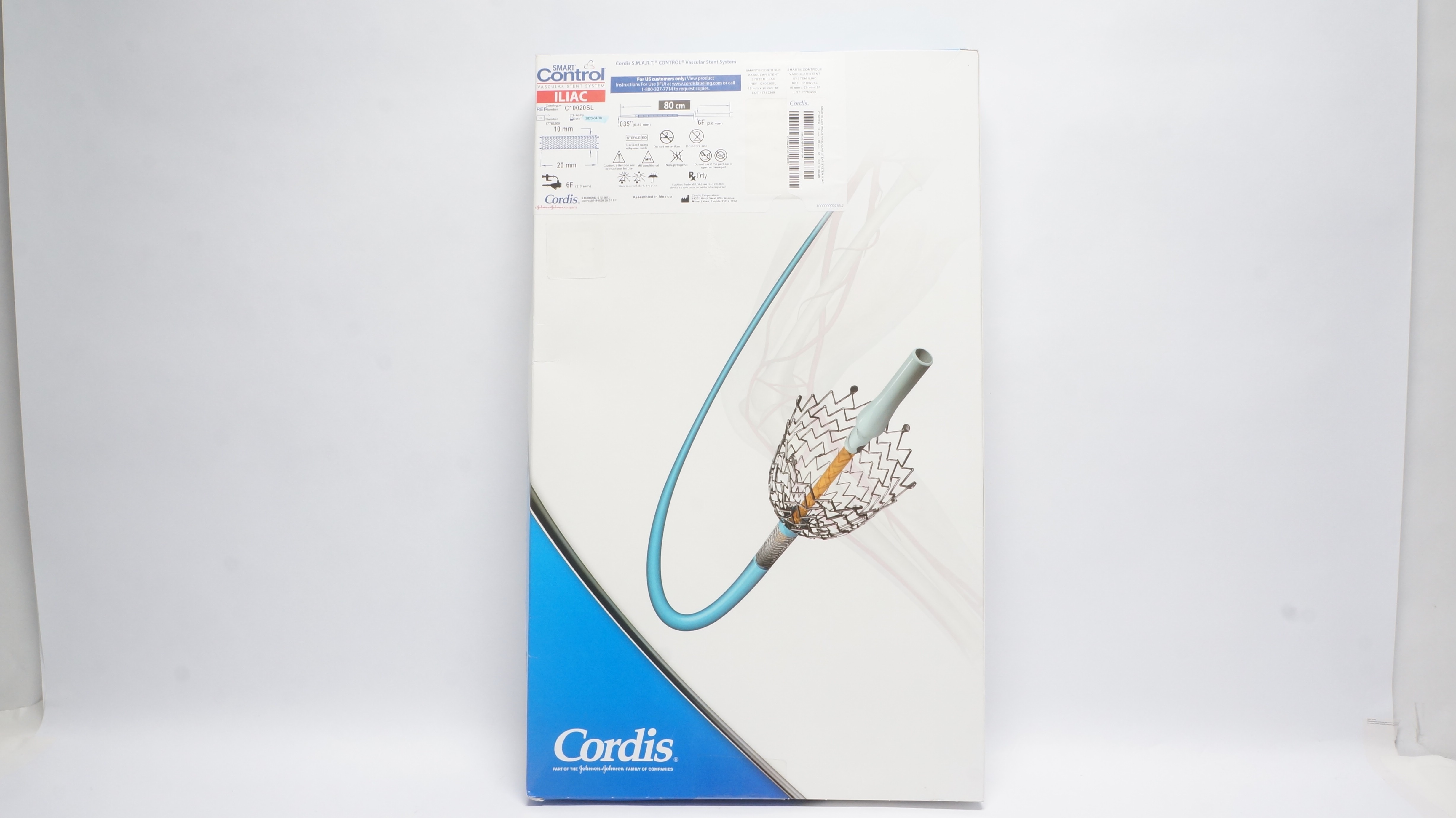 Cordis C10020SL Smart Control Vascular Stent System 80cm x .035In x 6F (x)