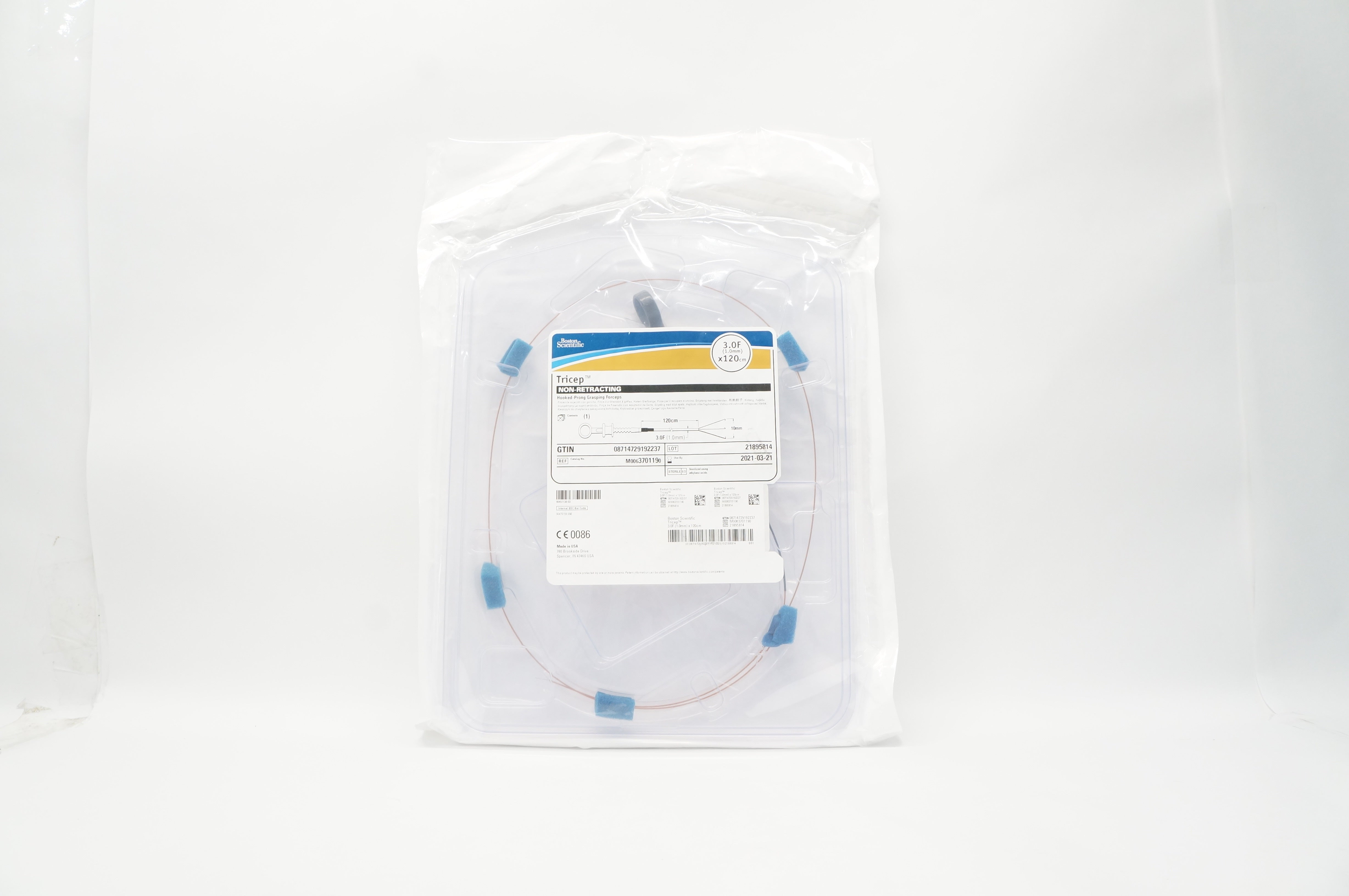 Boston Scientific 370119 Tricep Non-Retracting Forceps 3.0F x 120cm (x)