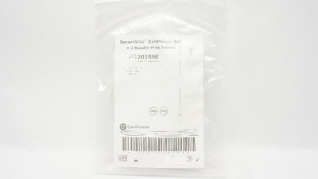 Care Fusion 20159E Alaris Smart Site Extension Set, 2 Ndle.-Free Valves