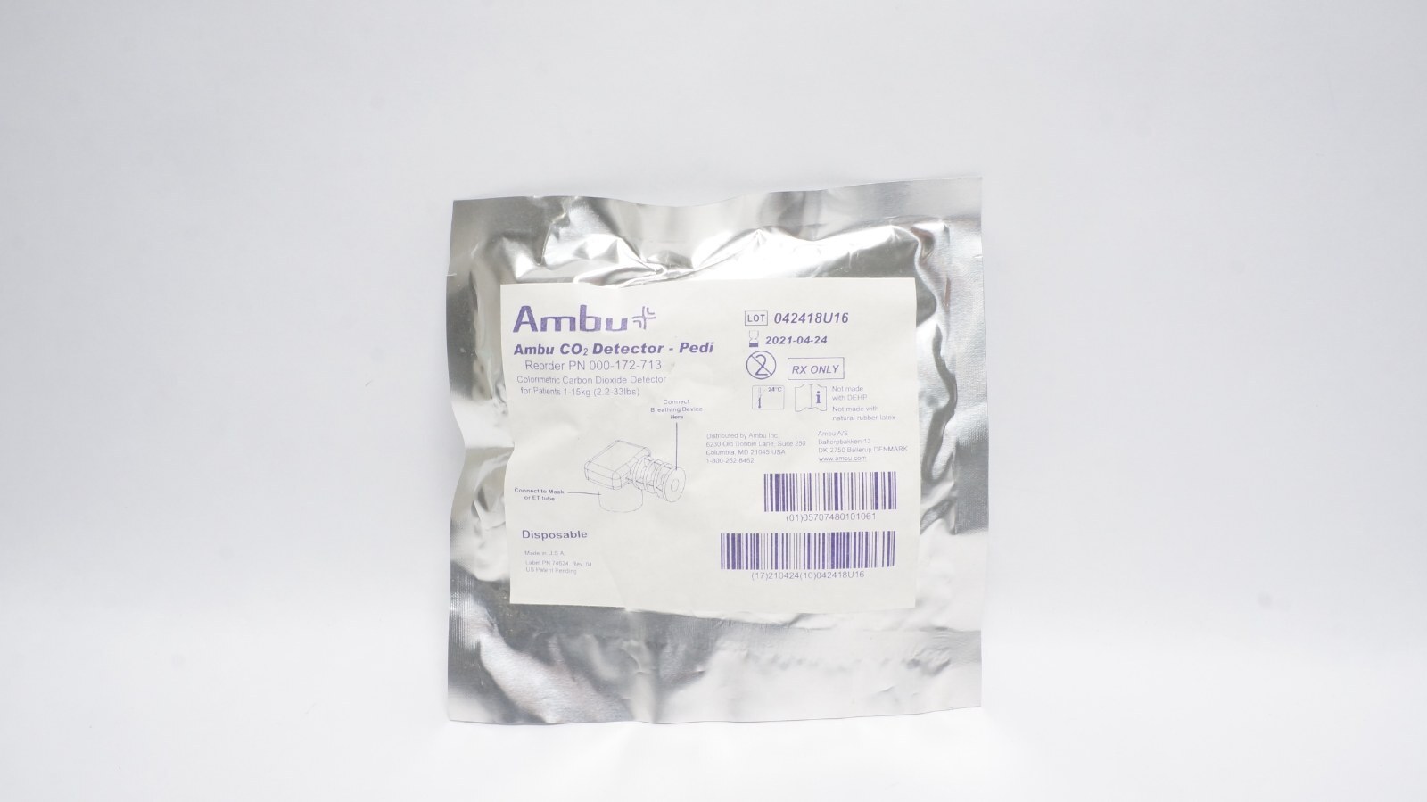 Ambu 000-172-713 CO2 Detector - Pedi 1-15kg Disposable
