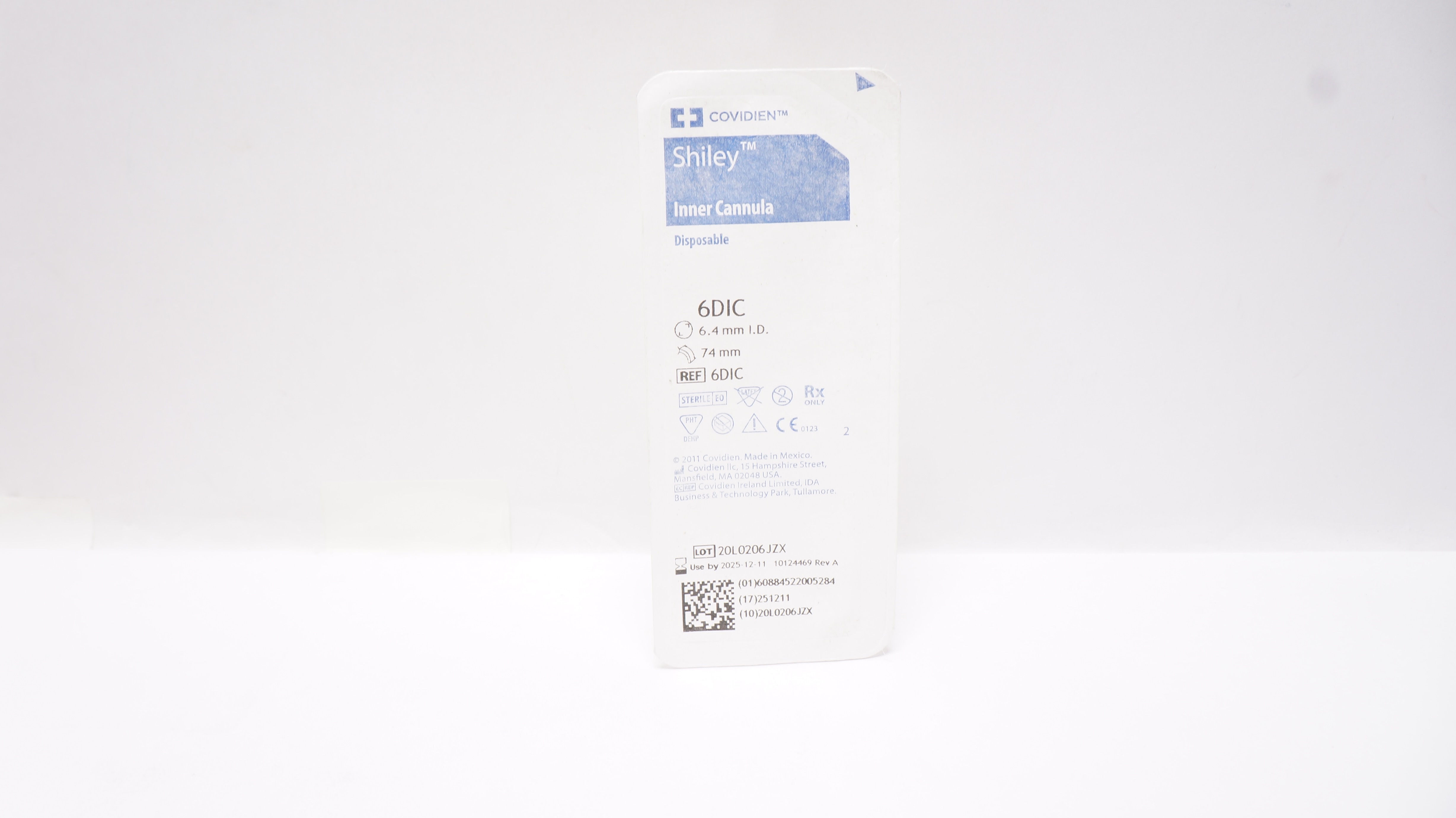 Covidien 6DIC Shiley Inner Cannula Disposable 6.4mm I.D. x 74mm