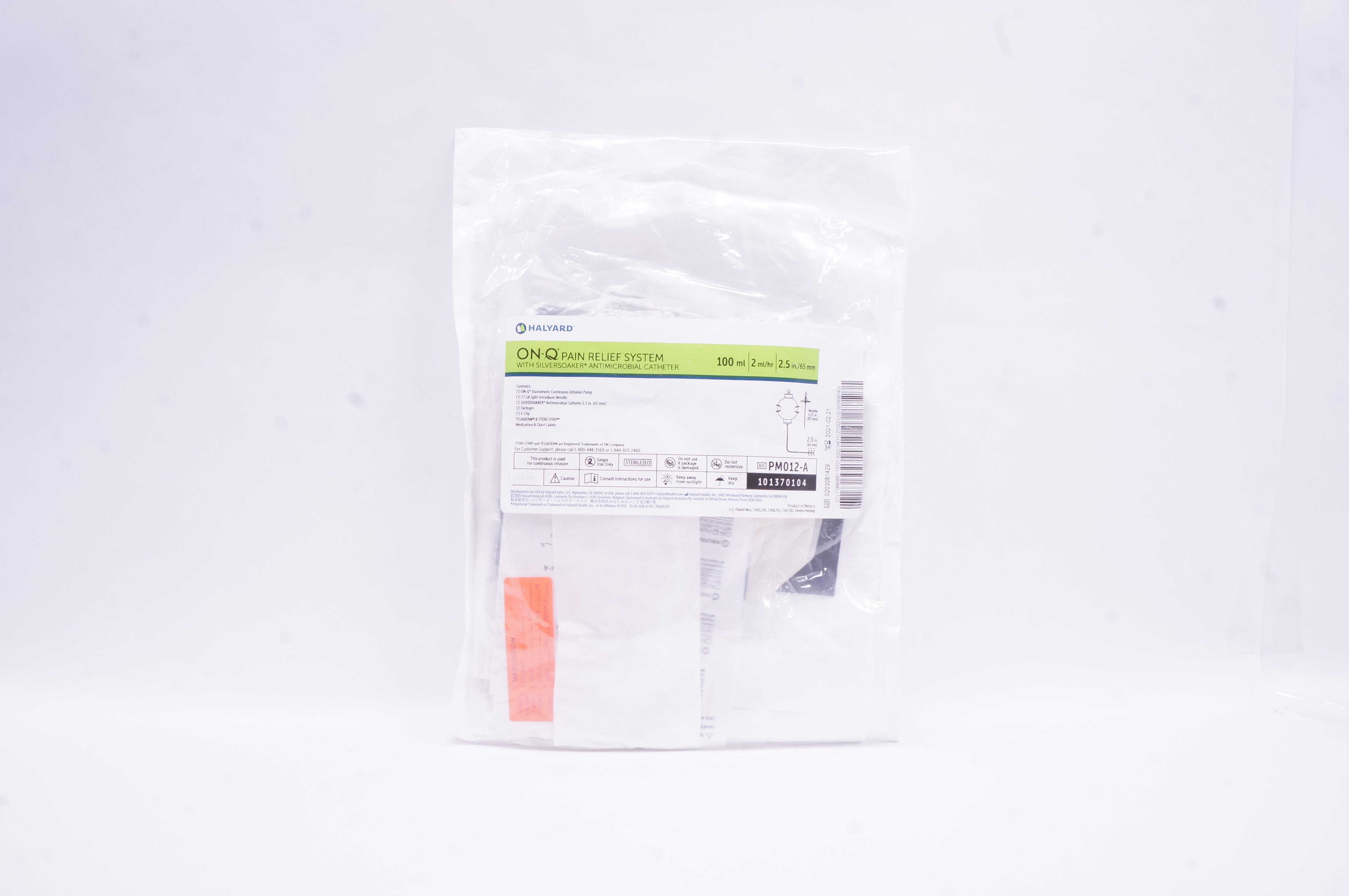 Halyard PM012-A On-Q Pain Relief System with Cath 100ml Ndle 3.25in. 2.5in. (x)