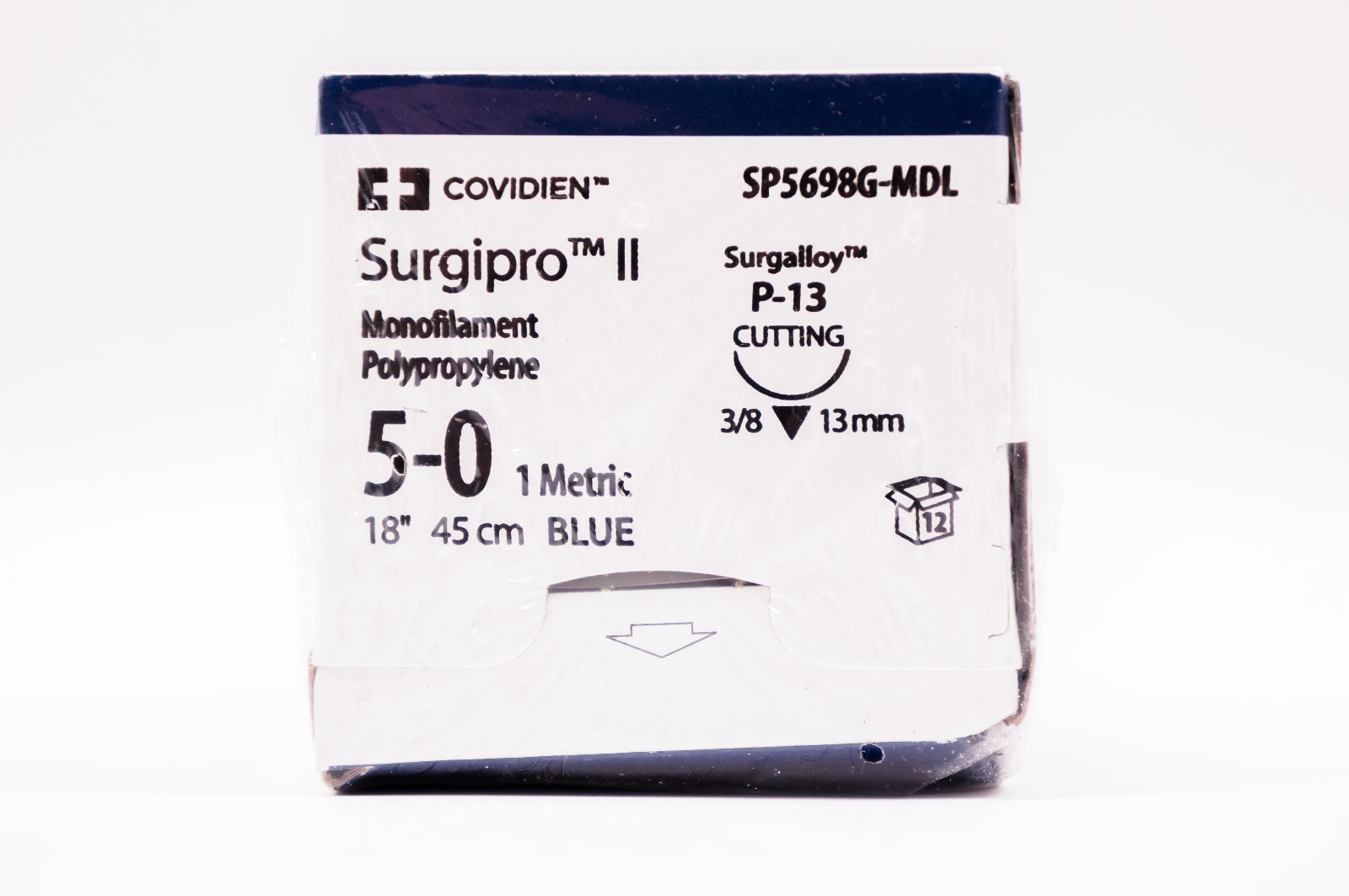 Covidien SP5698G-MDL 5-0 Surgipro II, P-13 Cutting, 3/8 13mm, 18inch - Box of 12