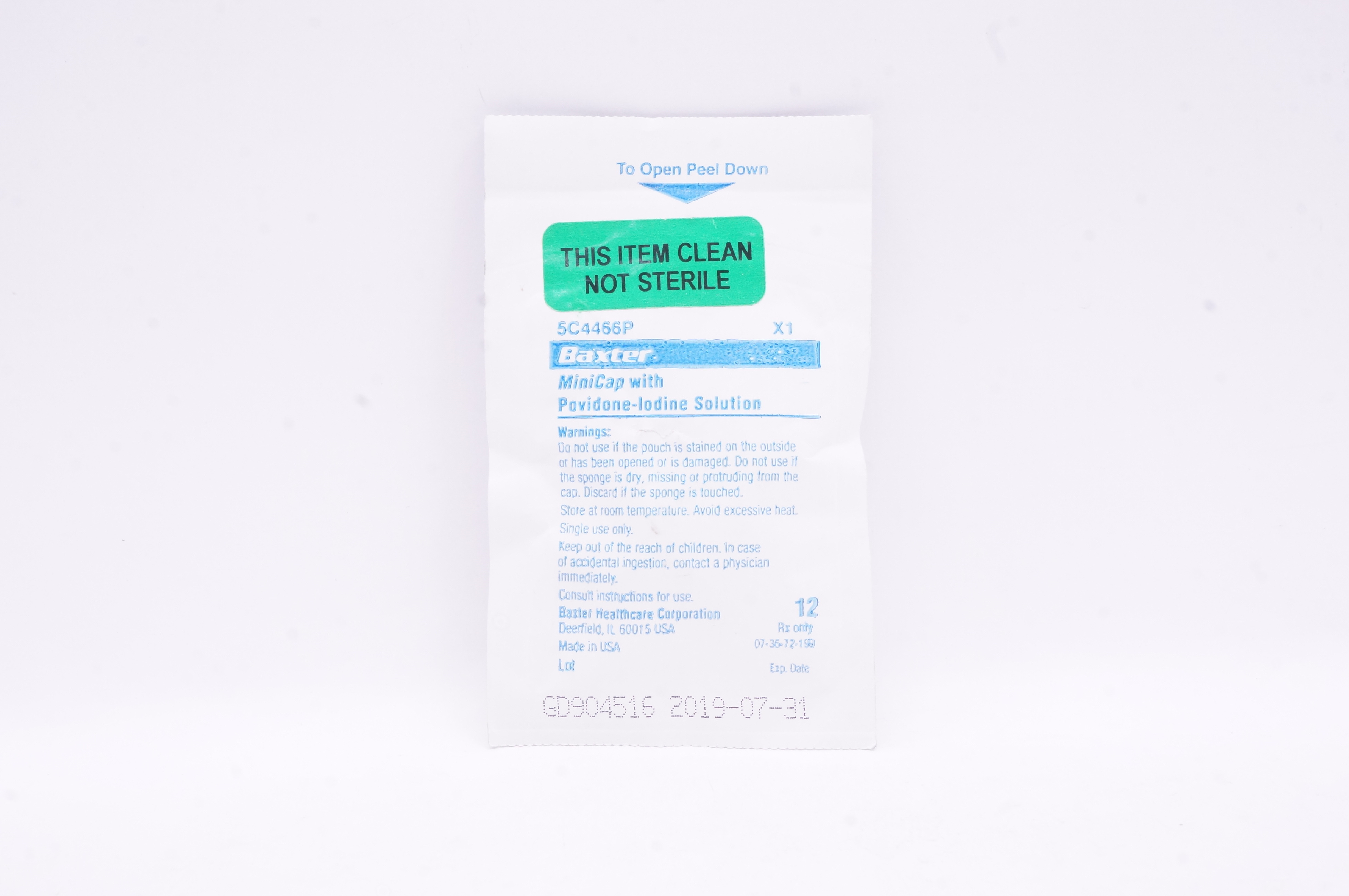Baxter 5C4466P MiniCap with Povidone-Iodine Solution (x)