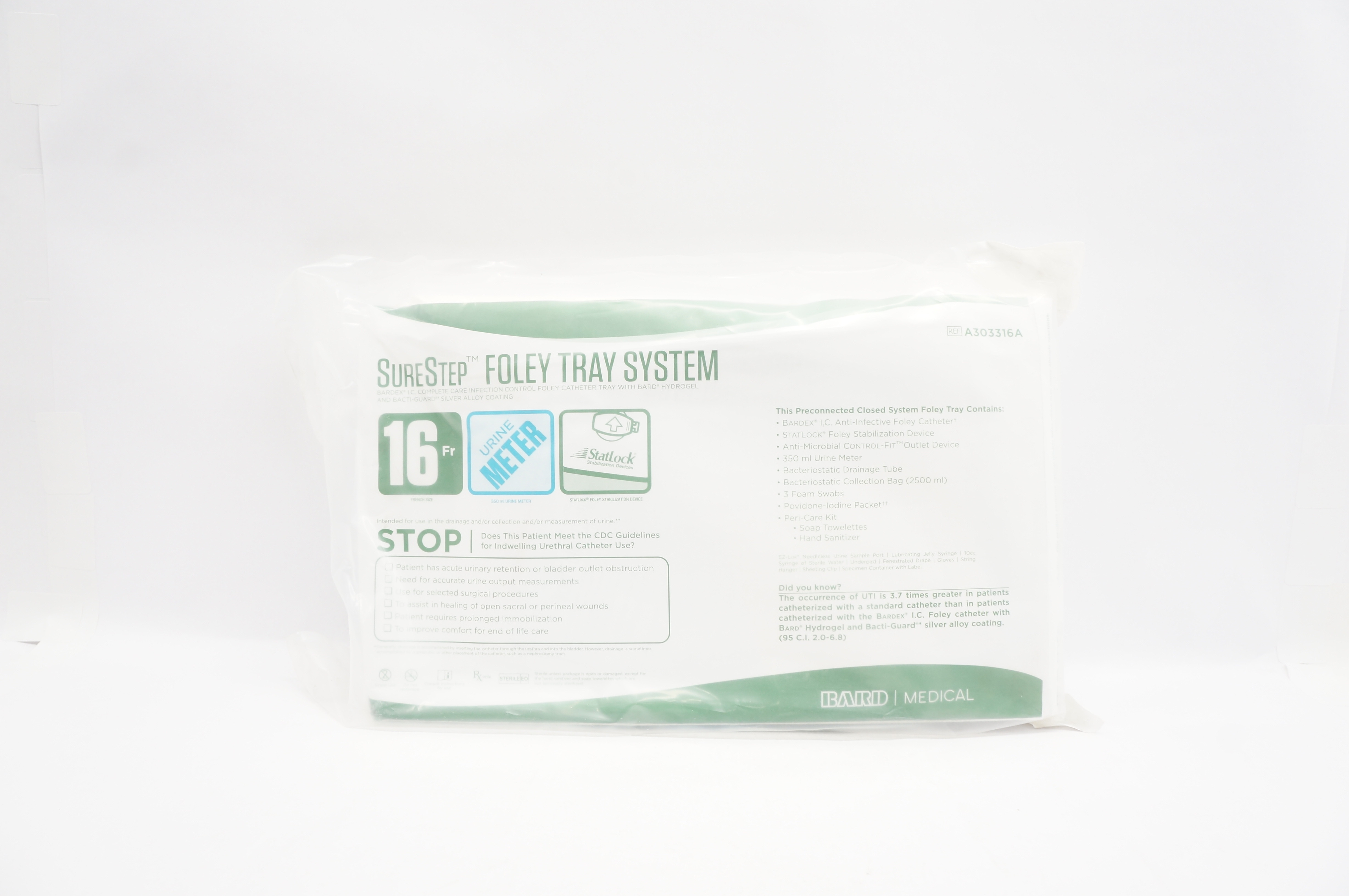 Bard A303316A SureStep Foley Tray System 16Fr (x)