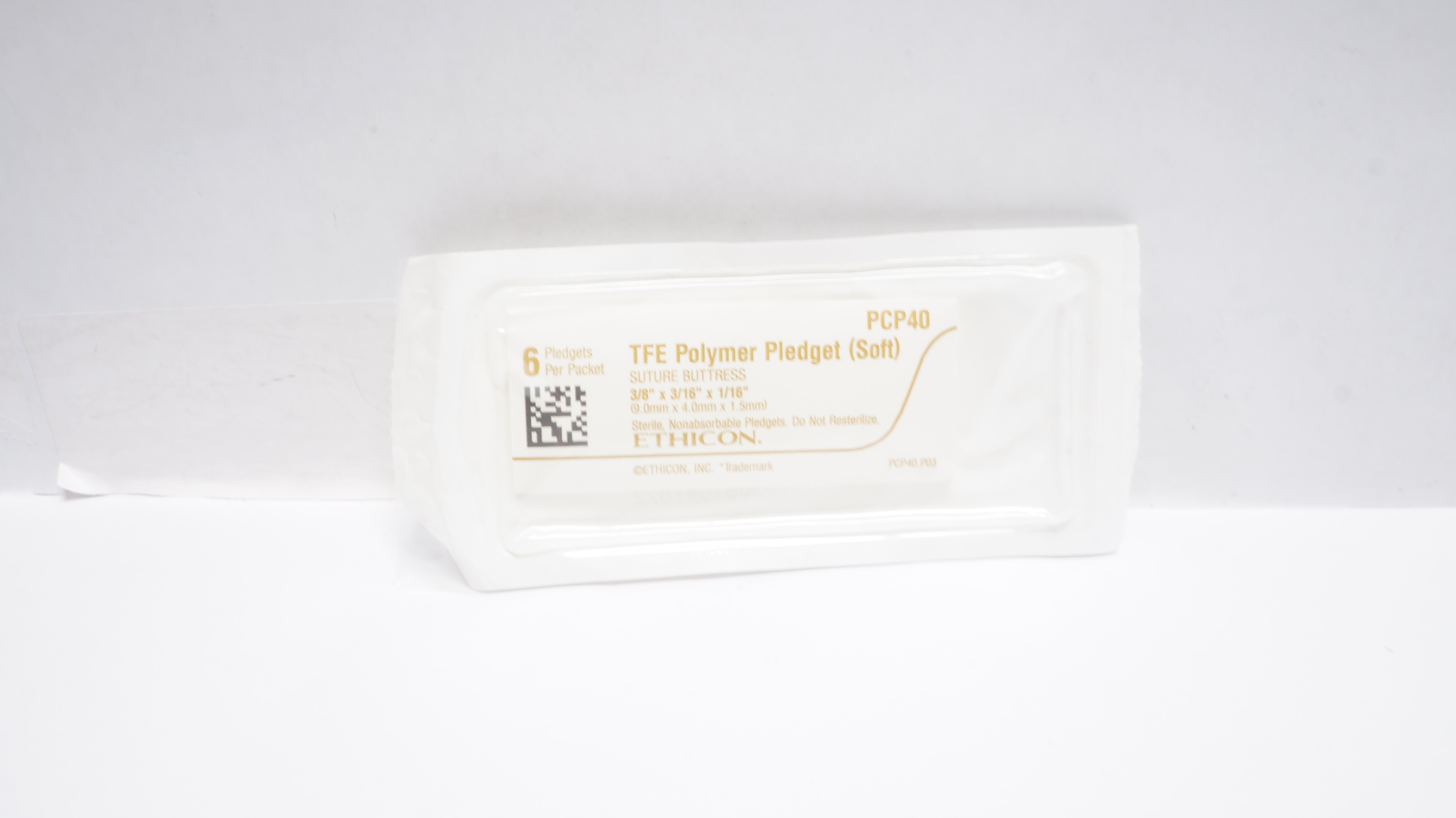 Ethicon PCP40 TFE Polymer Pledget Soft Stre Buttress 3/8in. x 3/16in x 1/16in(x)