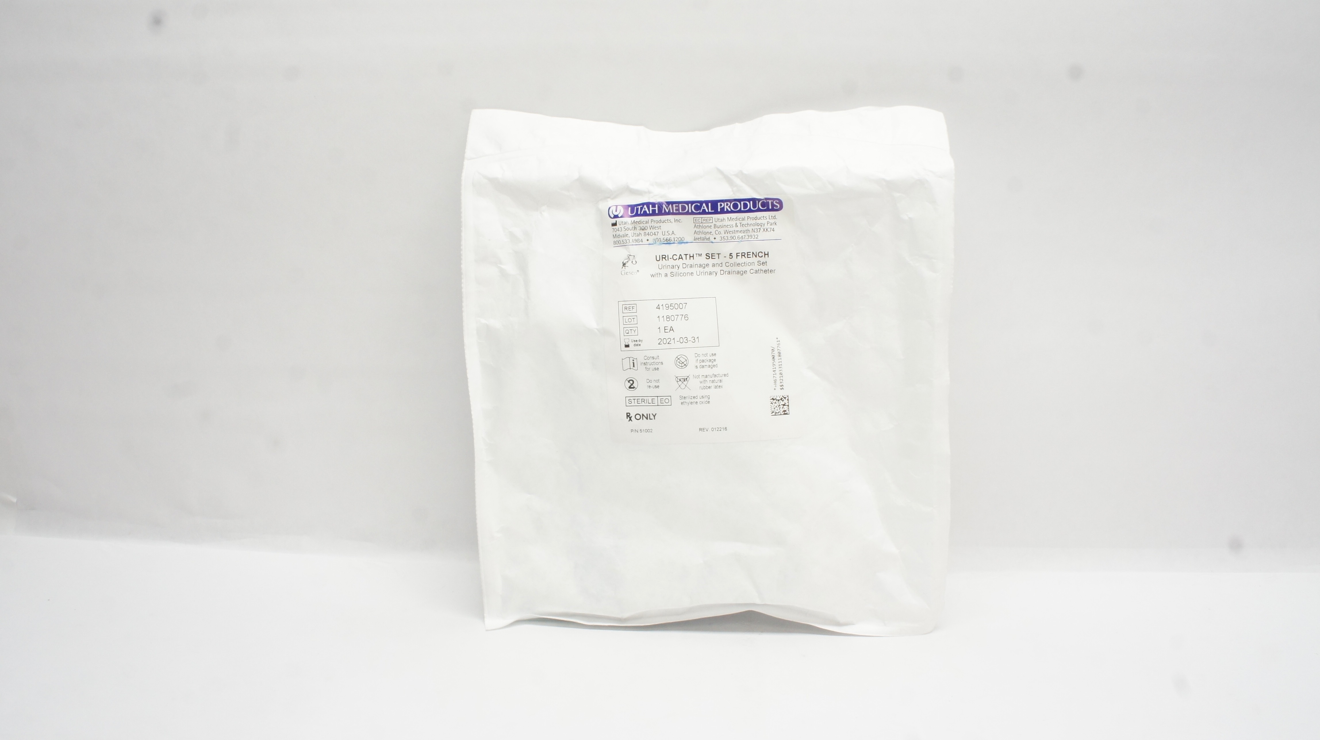 Utah Medical 4195007 Uri-Cath Set 5Fr., Urinary Drainage and Collection Set (x)