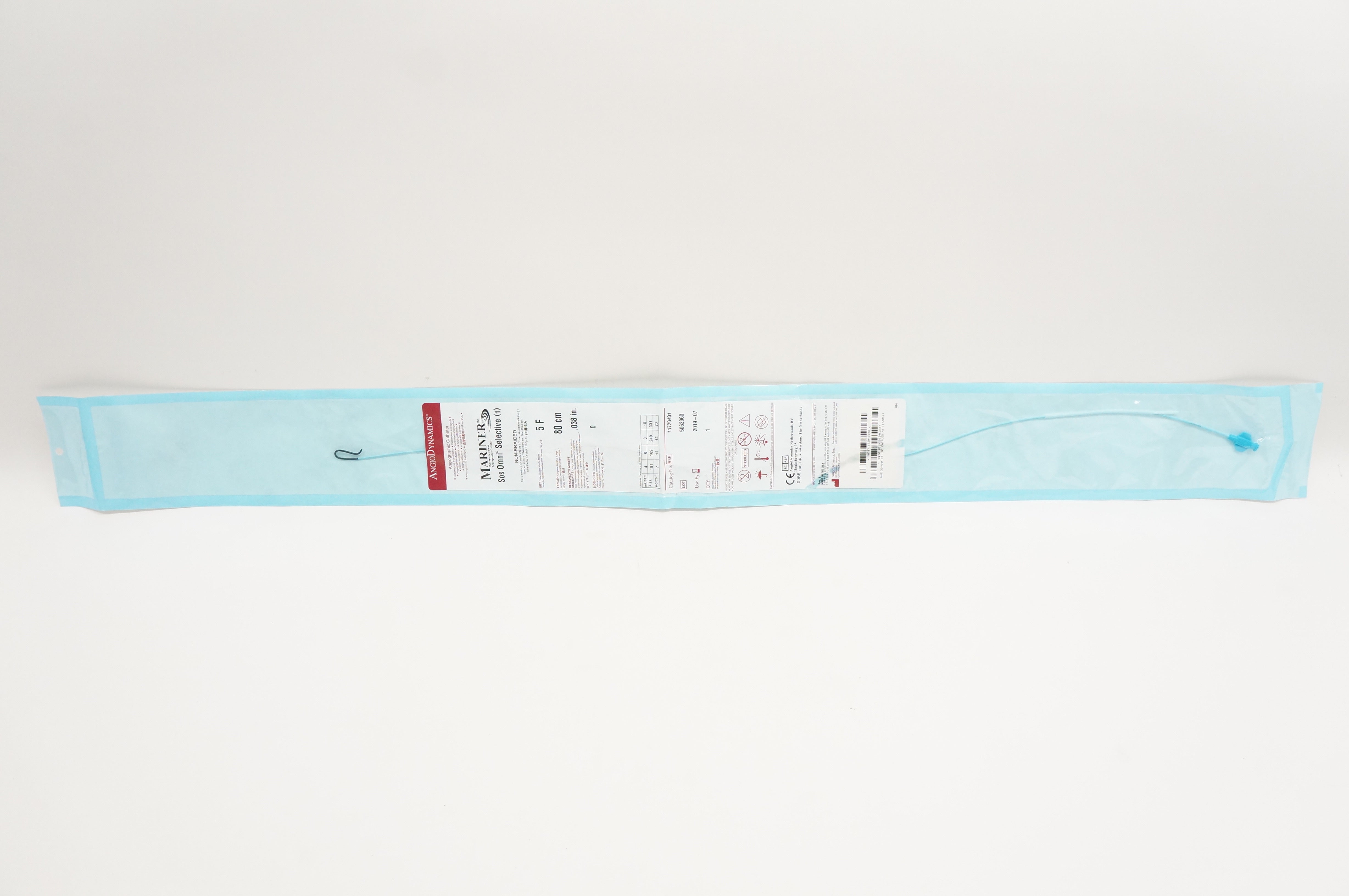 AngioDynamics 11720401 Mariner Angiographic Cath. 5F x 80cm x .038inch (x)