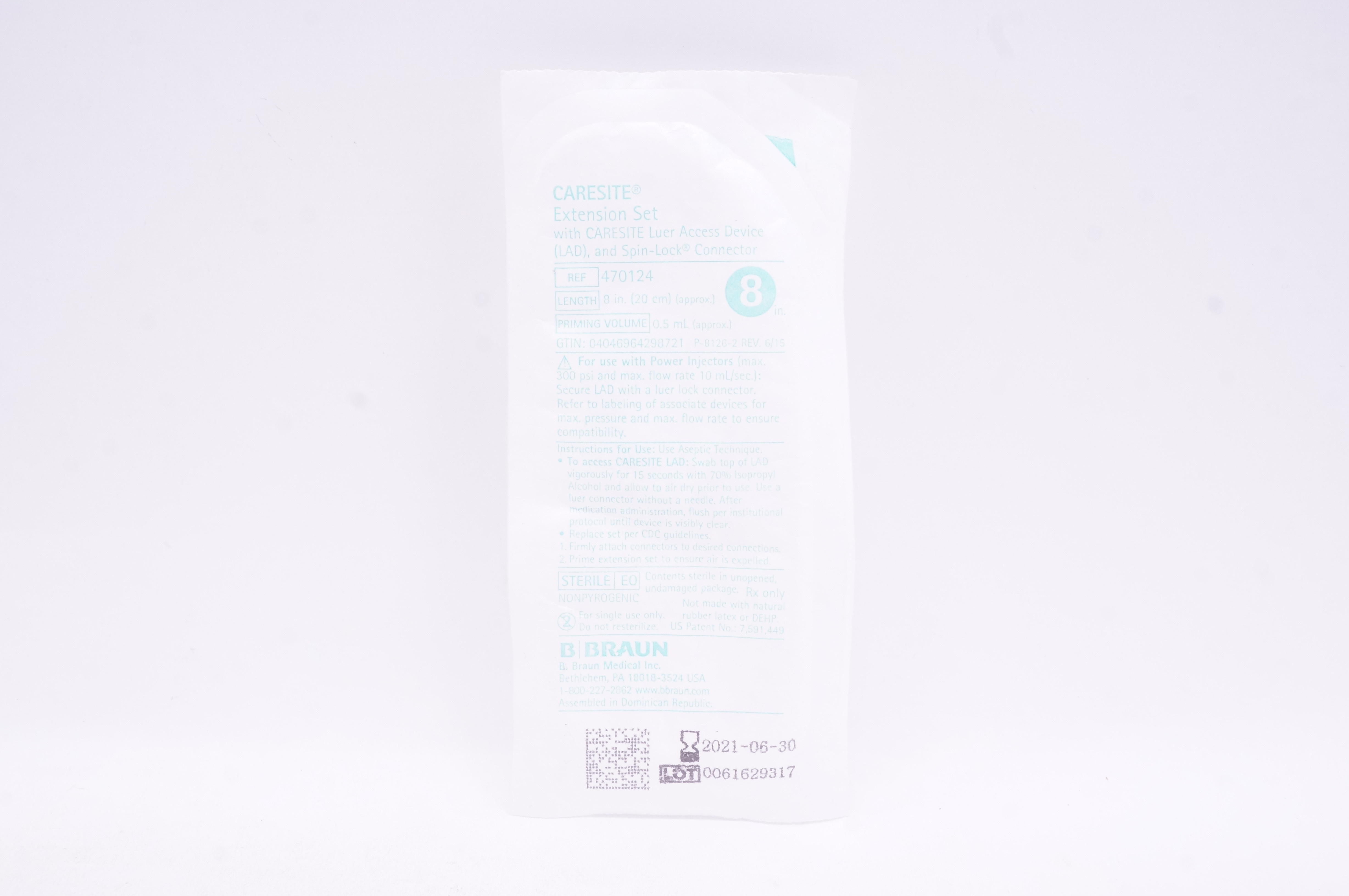 Braun 470124 Caresite Extension Set 8inch 0.5ml (x)