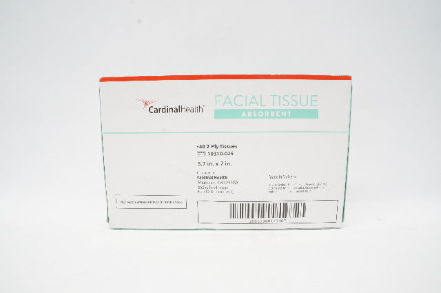 Cardinal Health 10310-025 Facial Tissue, Absorbent , 2-Ply, 5.7 x 7in -Box of 40