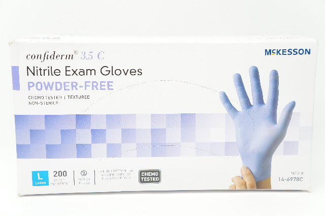 McKesson 14-6978C Confiderm 3.5C Nitrile Exam Gloves L - Box of 200