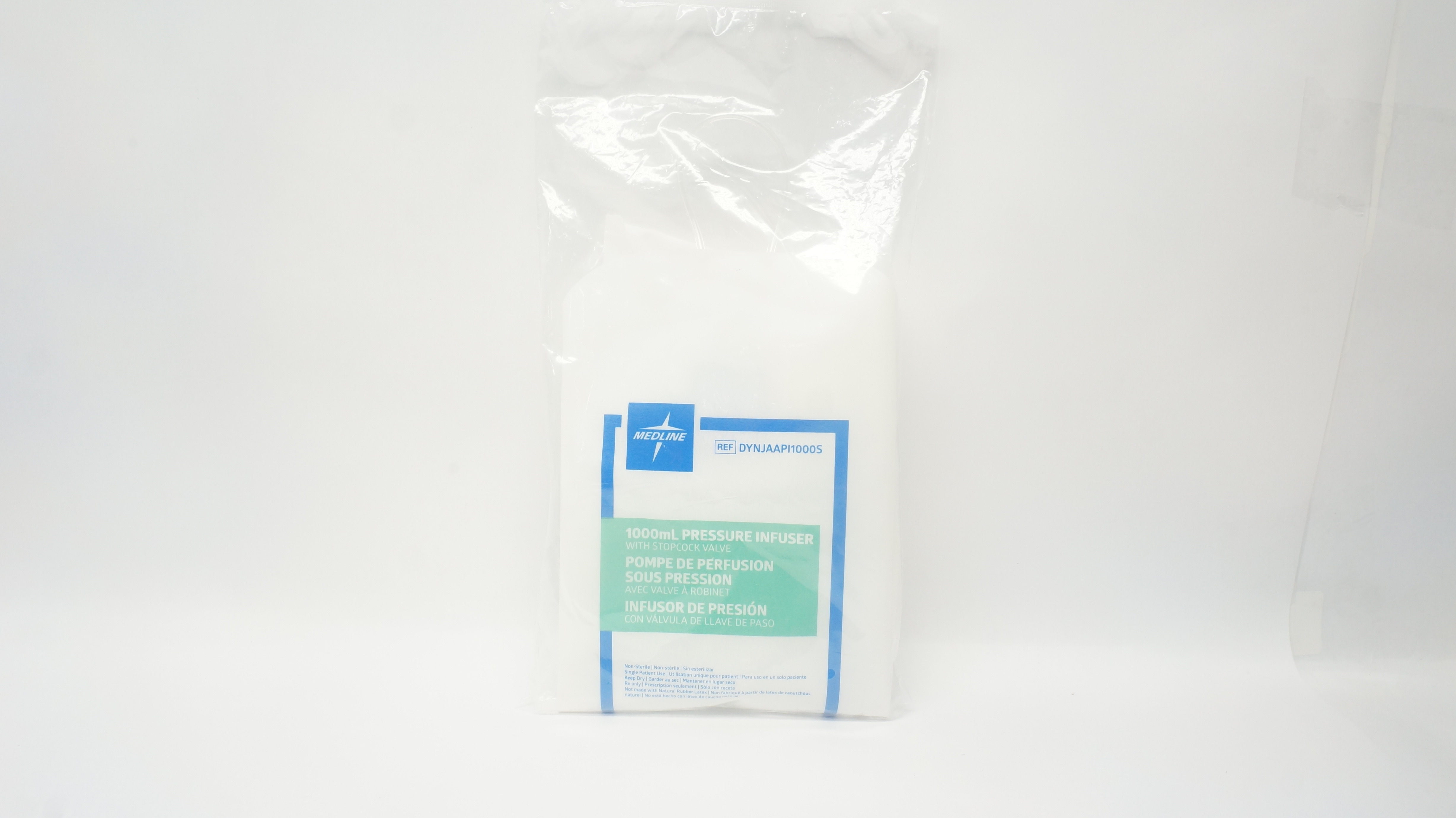 Medline DYNJAAPI1000S Pressure Infuser With Stopcock Valve 1000mL