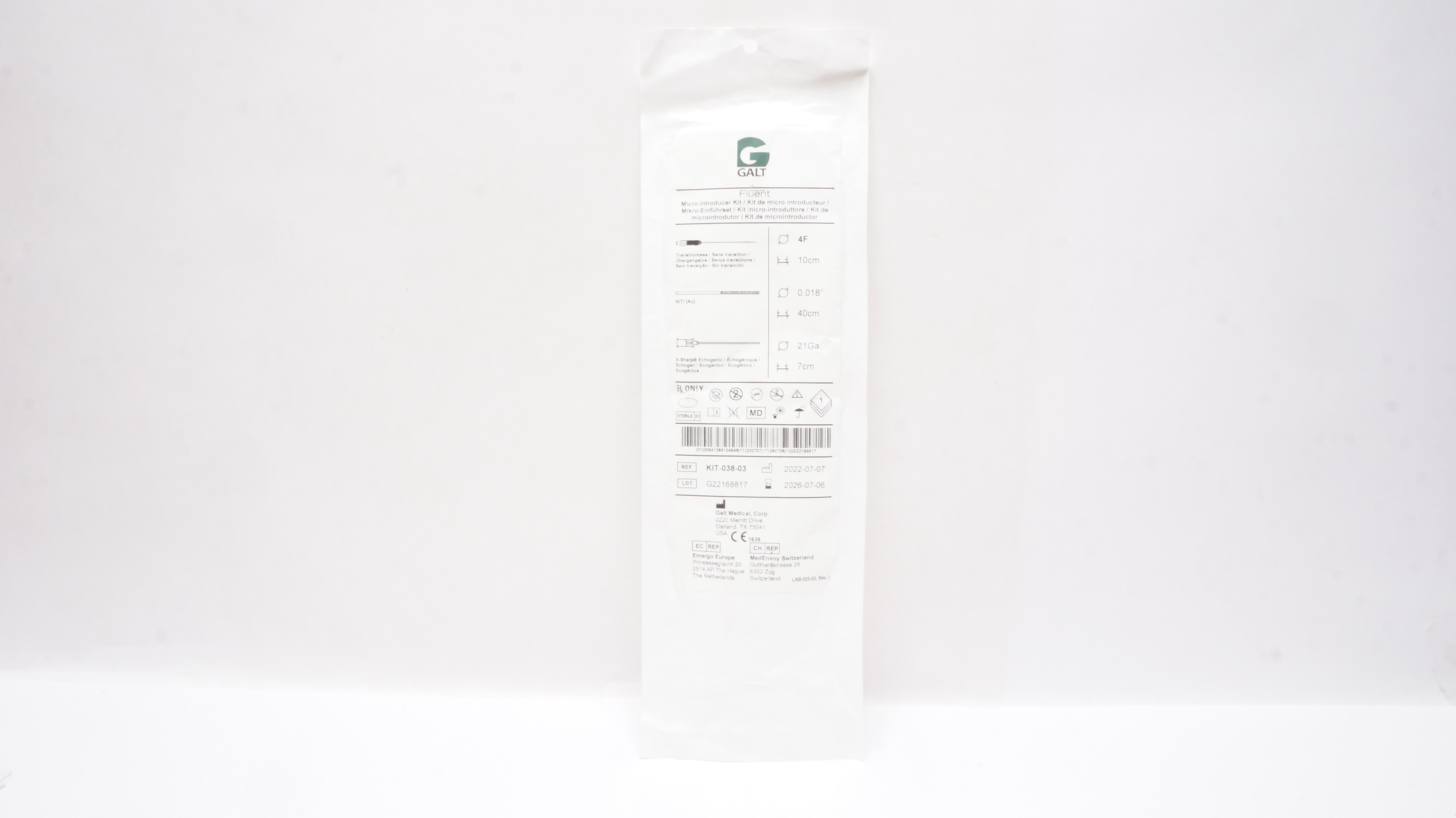 Galt KIT-038-03 Fluent Micro-Introducer Kit 4F