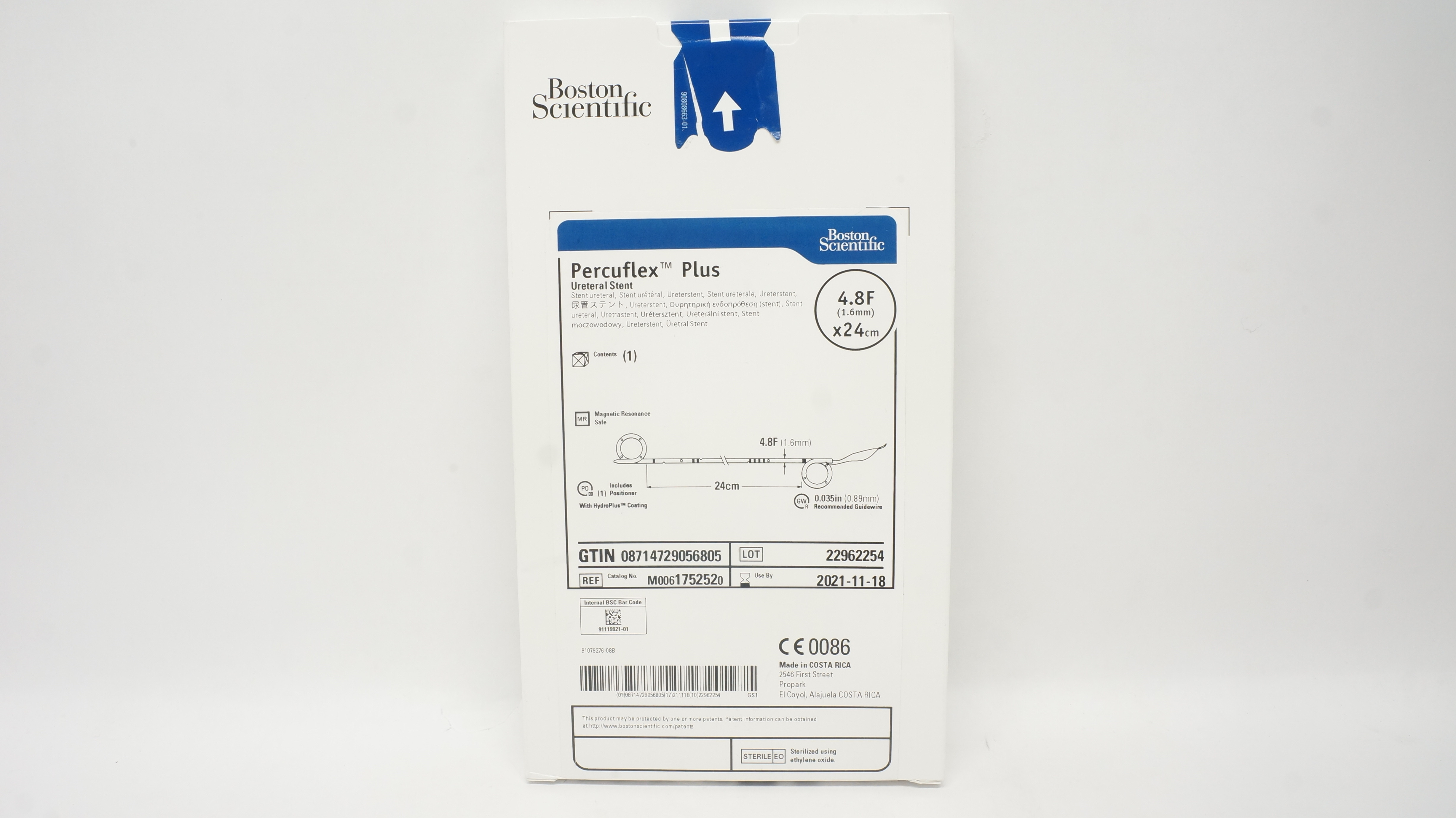 Boston Scientific 175252 Percuflex Plus Ureteral Stnt 4.8F x 24cm (x)