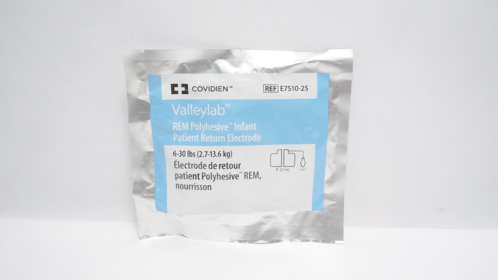 Covidien E7510-25 Valleylab REM Polyhesive Infant Electrode 6-30 lbs