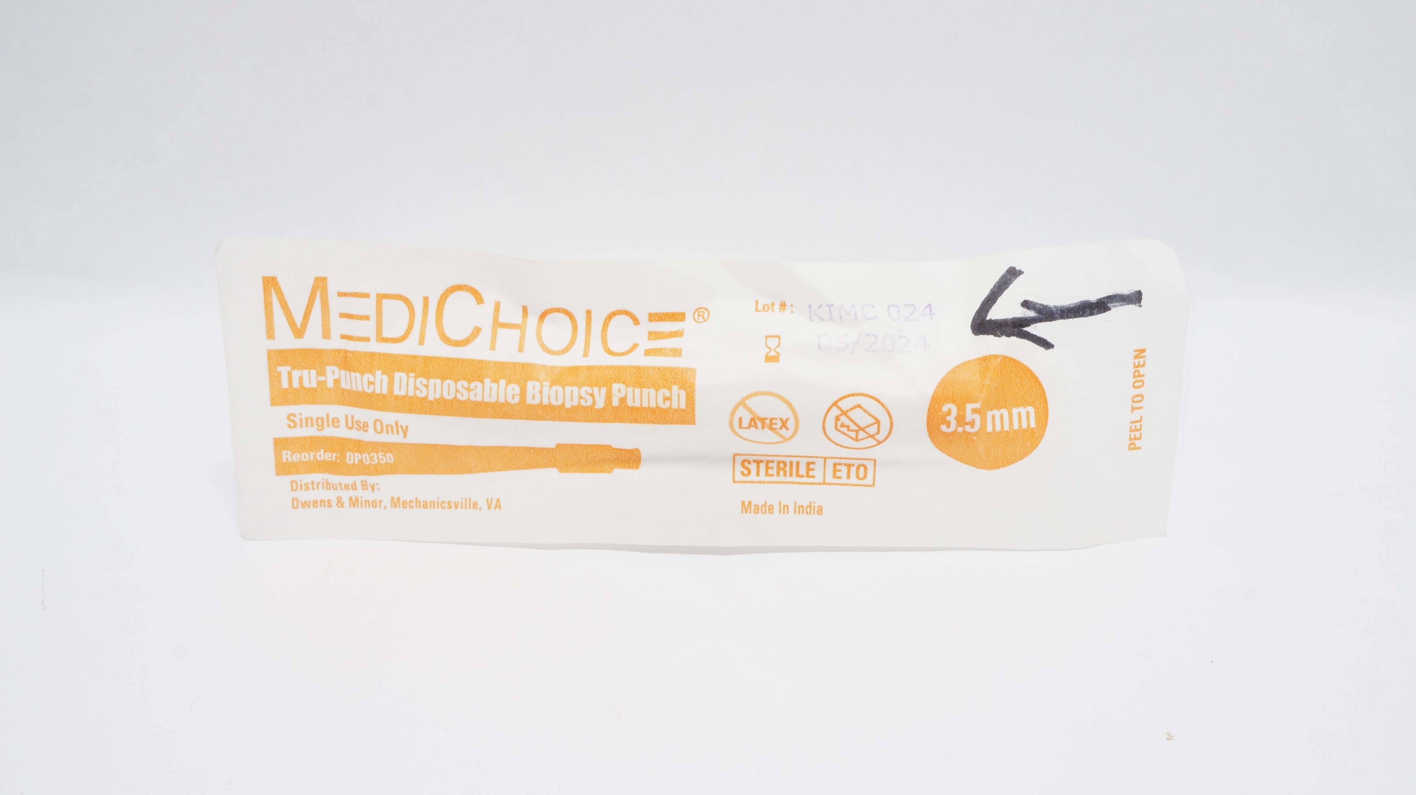 MediChoice DP0350 Tru-Punch Disposable Biopsy Punch 3.5mm (x)