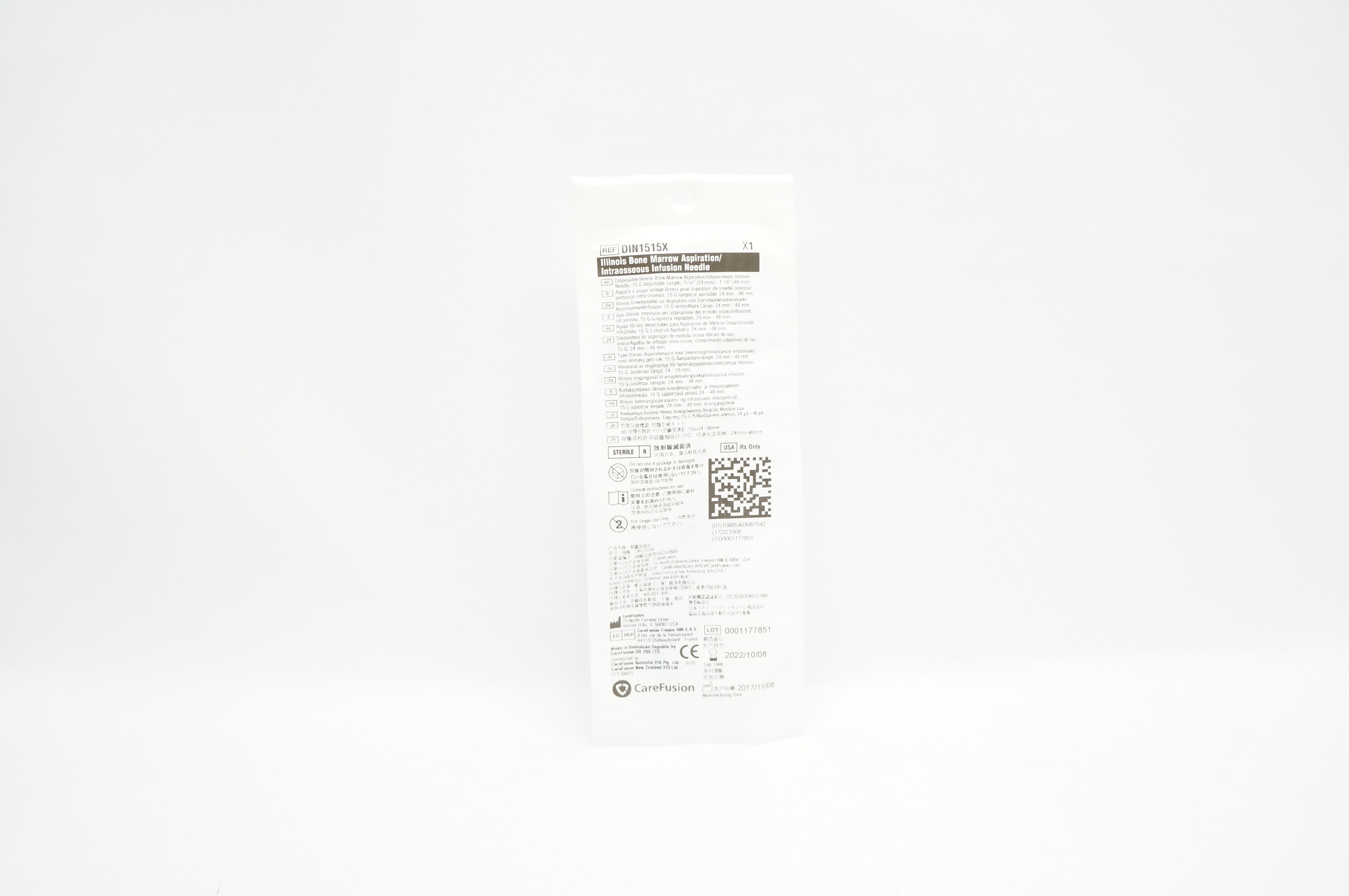 CareFusion DIN1515X Illinois Bone Marrow Aspiration Infusion Ndle 15G (x)
